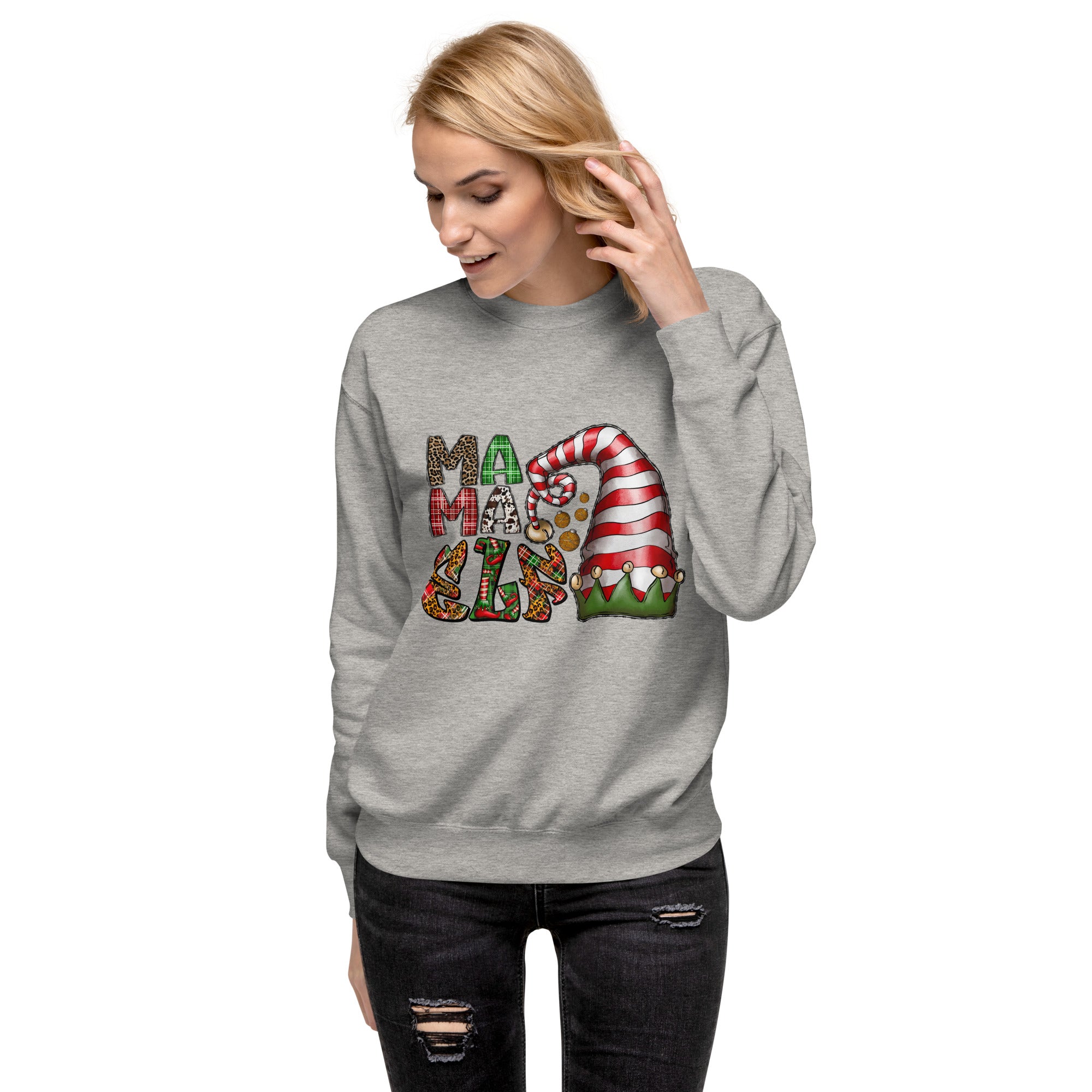 Mama Elf Premium Sweatshirt-Phoenix Styles