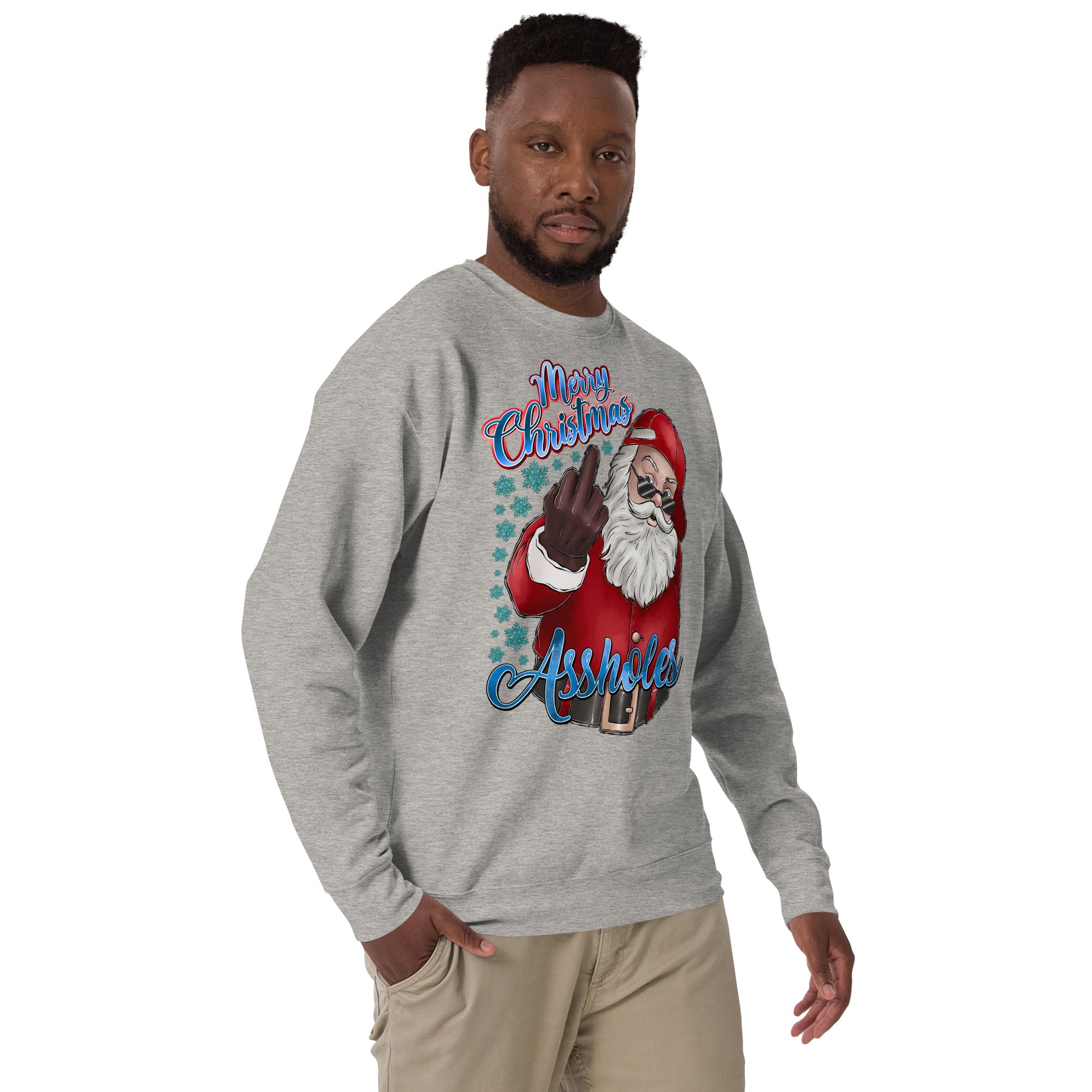 Merry Christmas Assholes Unisex Premium Sweatshirt-Phoenix Styles