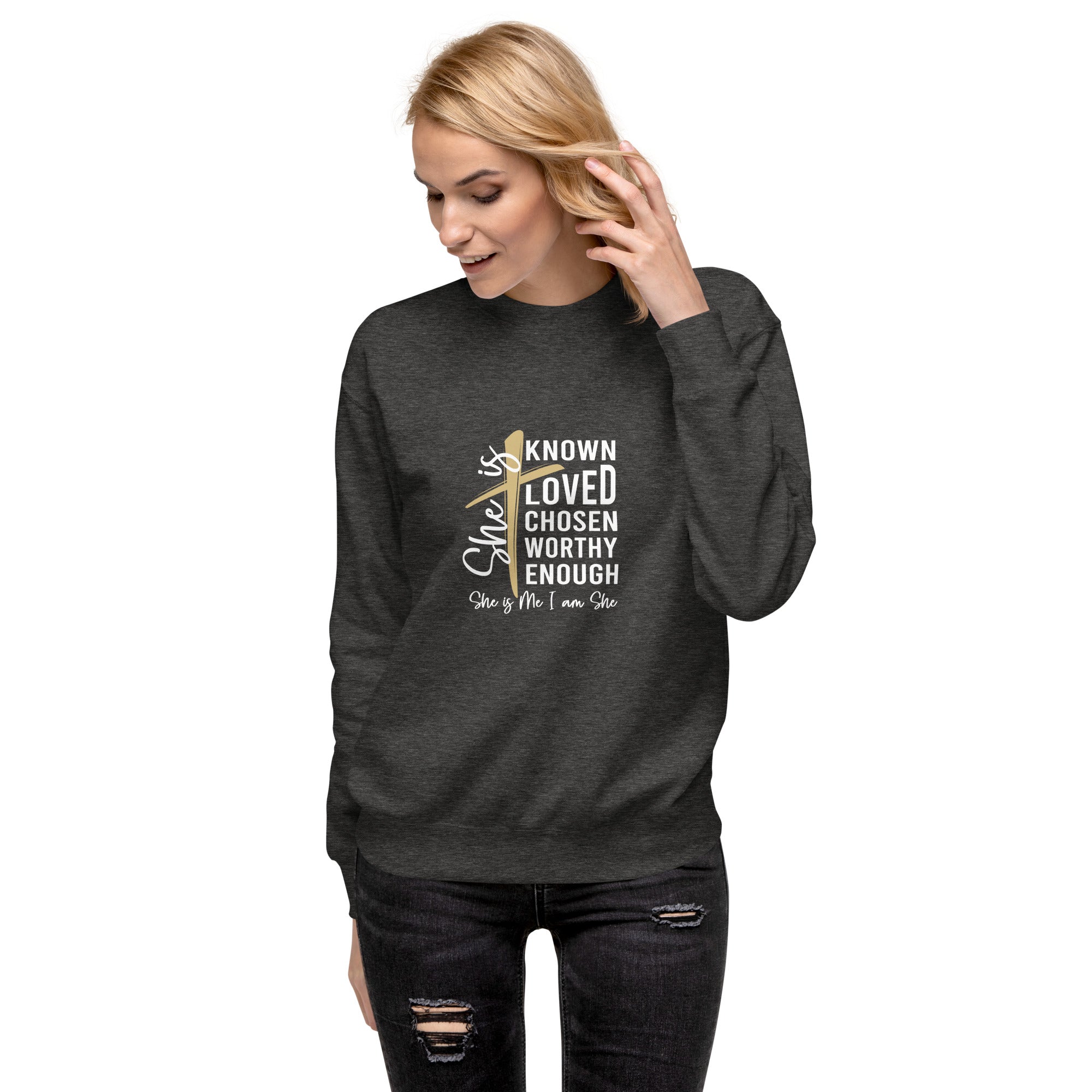 She Is Me and I Am She Premium Sweatshirt-Phoenix Styles