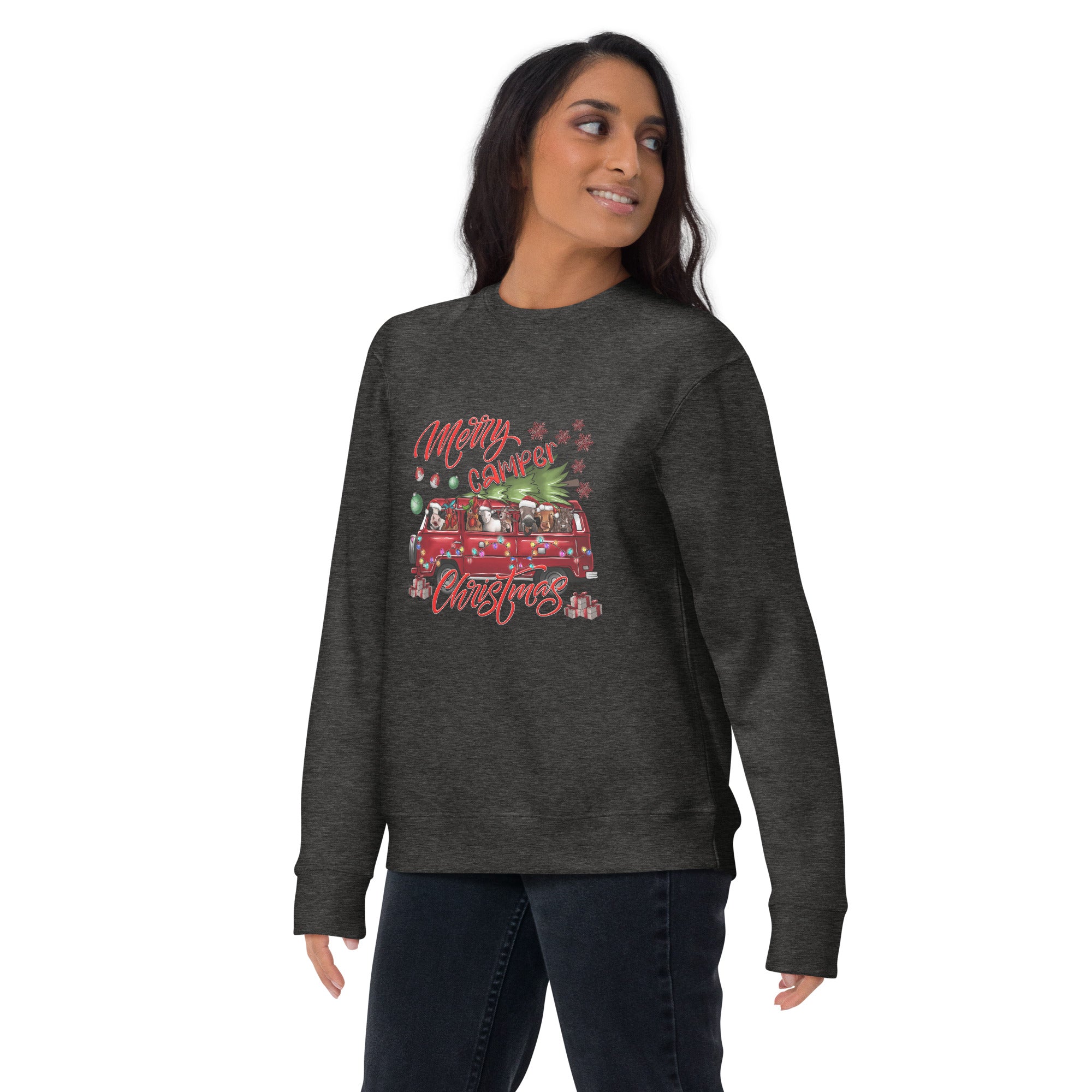 Merry Christmas Camper Van Premium Sweatshirt-Phoenix Styles