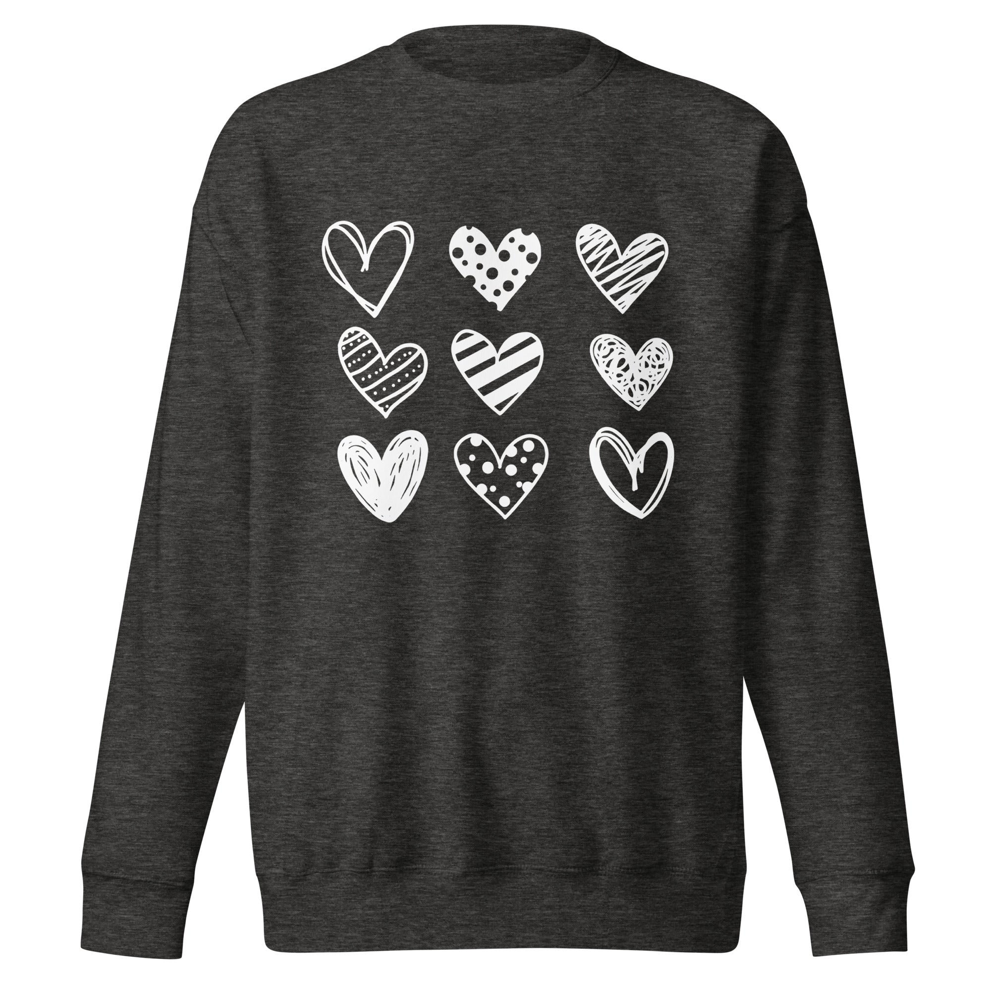 Hearts Premium Sweatshirt-Phoenix Styles