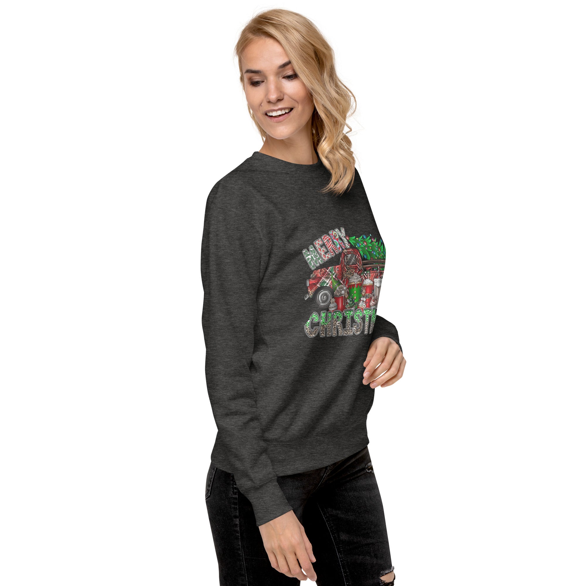 Merry Christmas Truck Unisex Premium Sweatshirt-Phoenix Styles