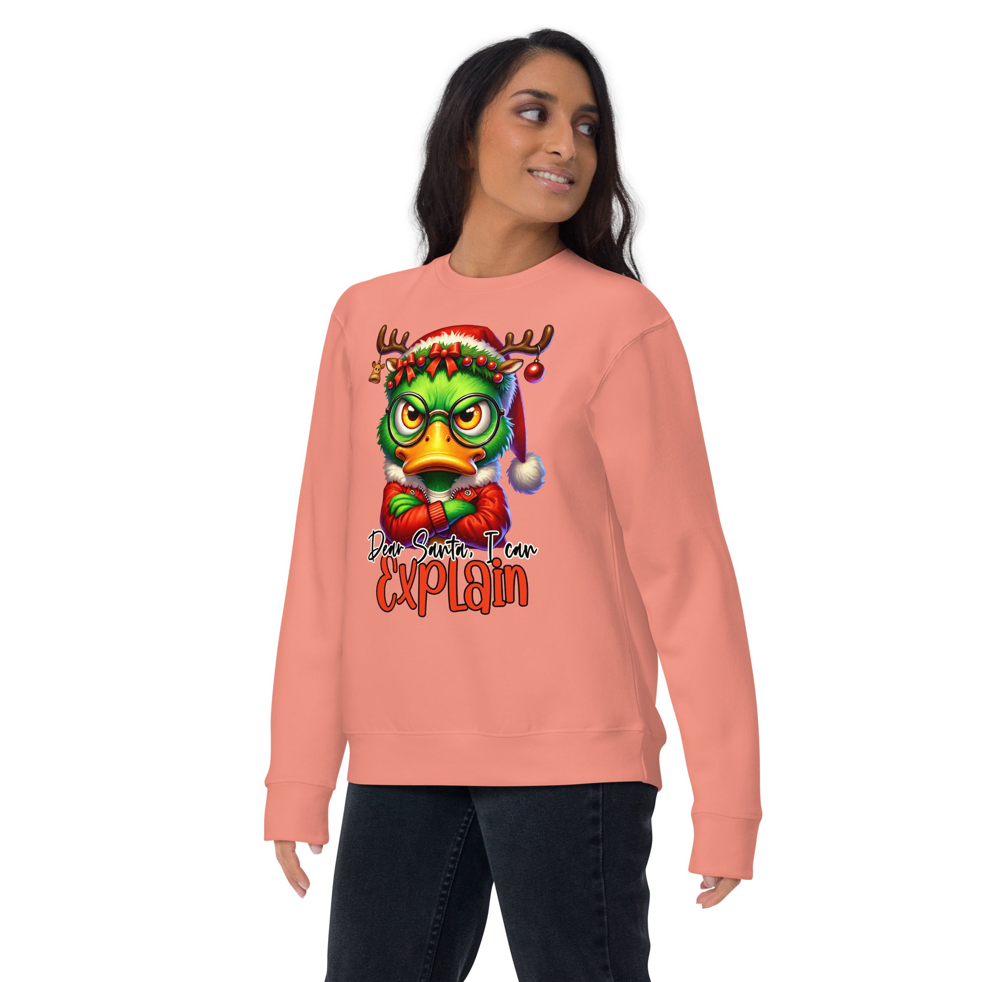 Dear Santa I Can Explain Premium Sweatshirt-Phoenix Styles