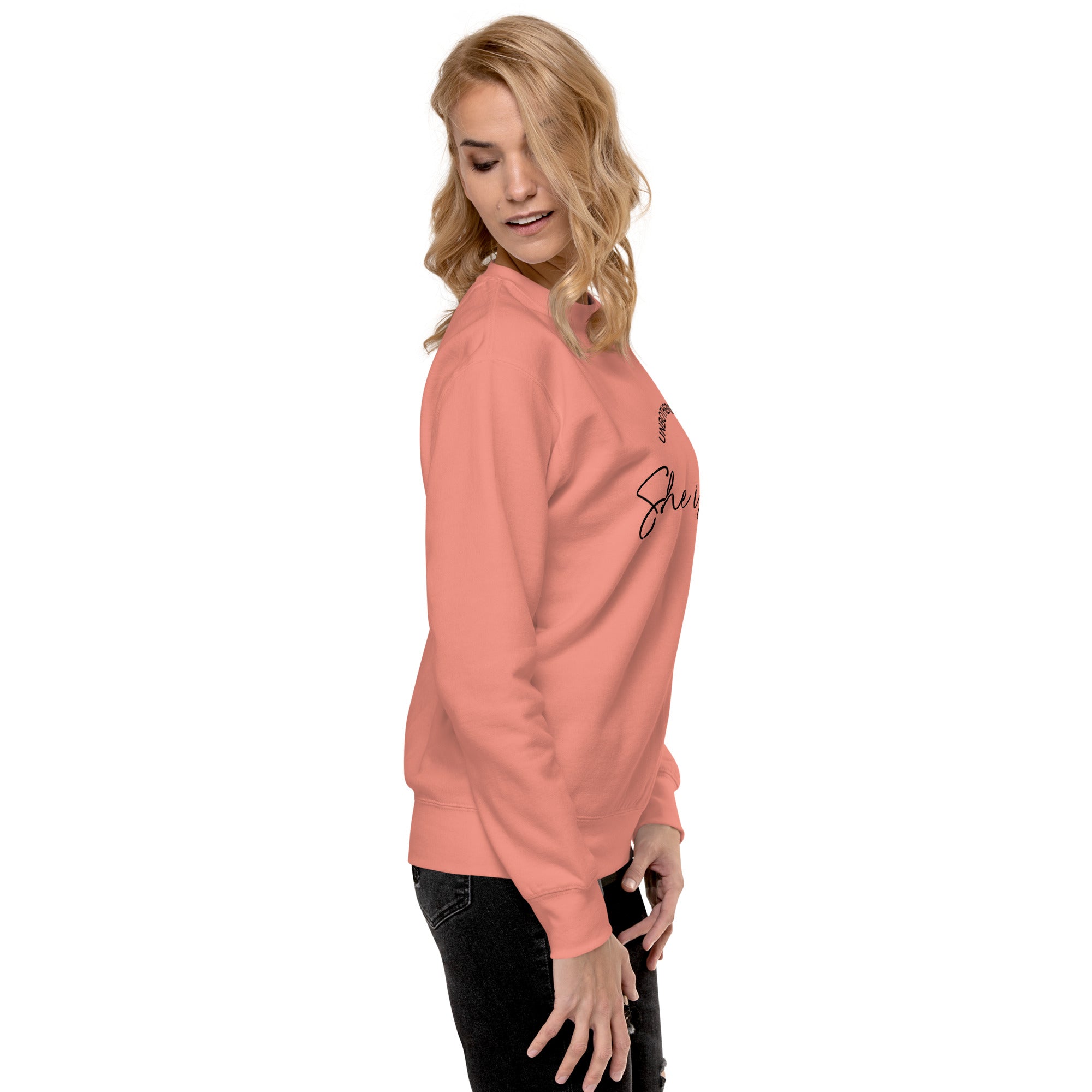 She Is Unbothered Premium Sweatshirt-Phoenix Styles