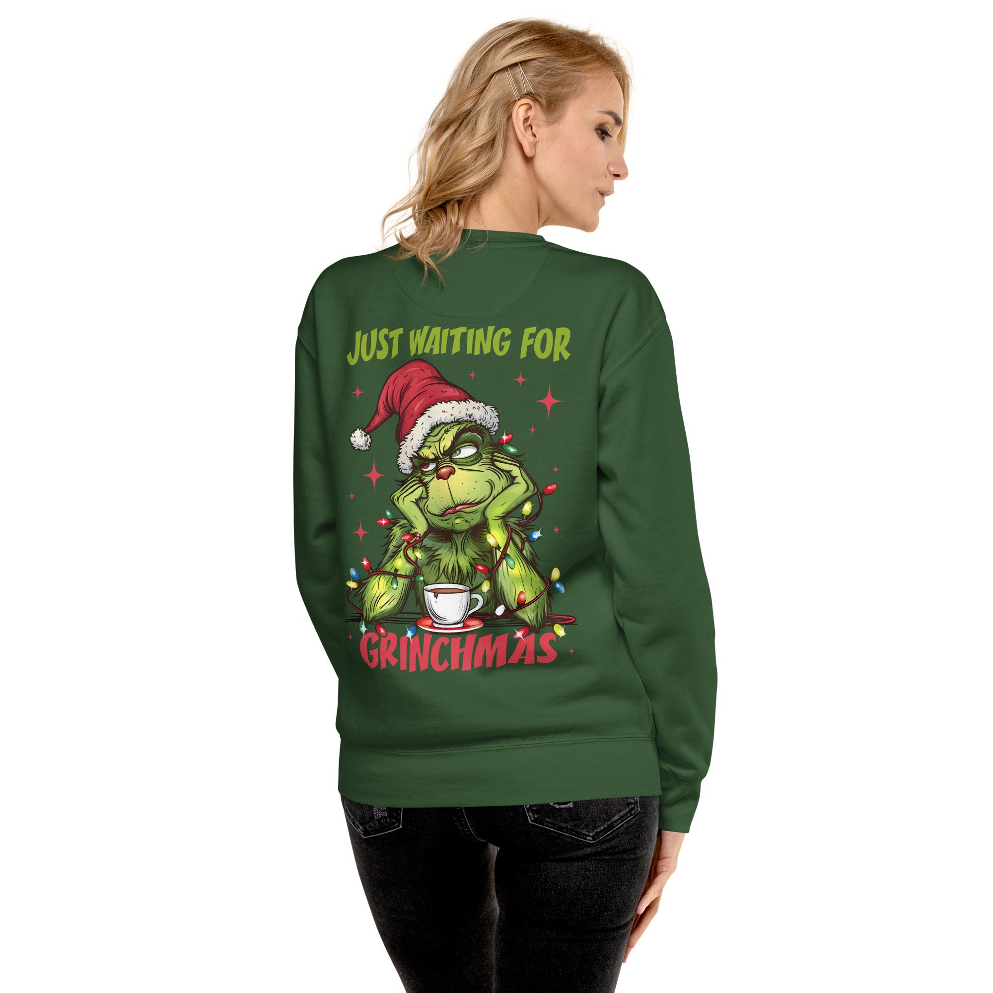 Just Waiting for Christmas Premium Sweatshirt-Phoenix Styles