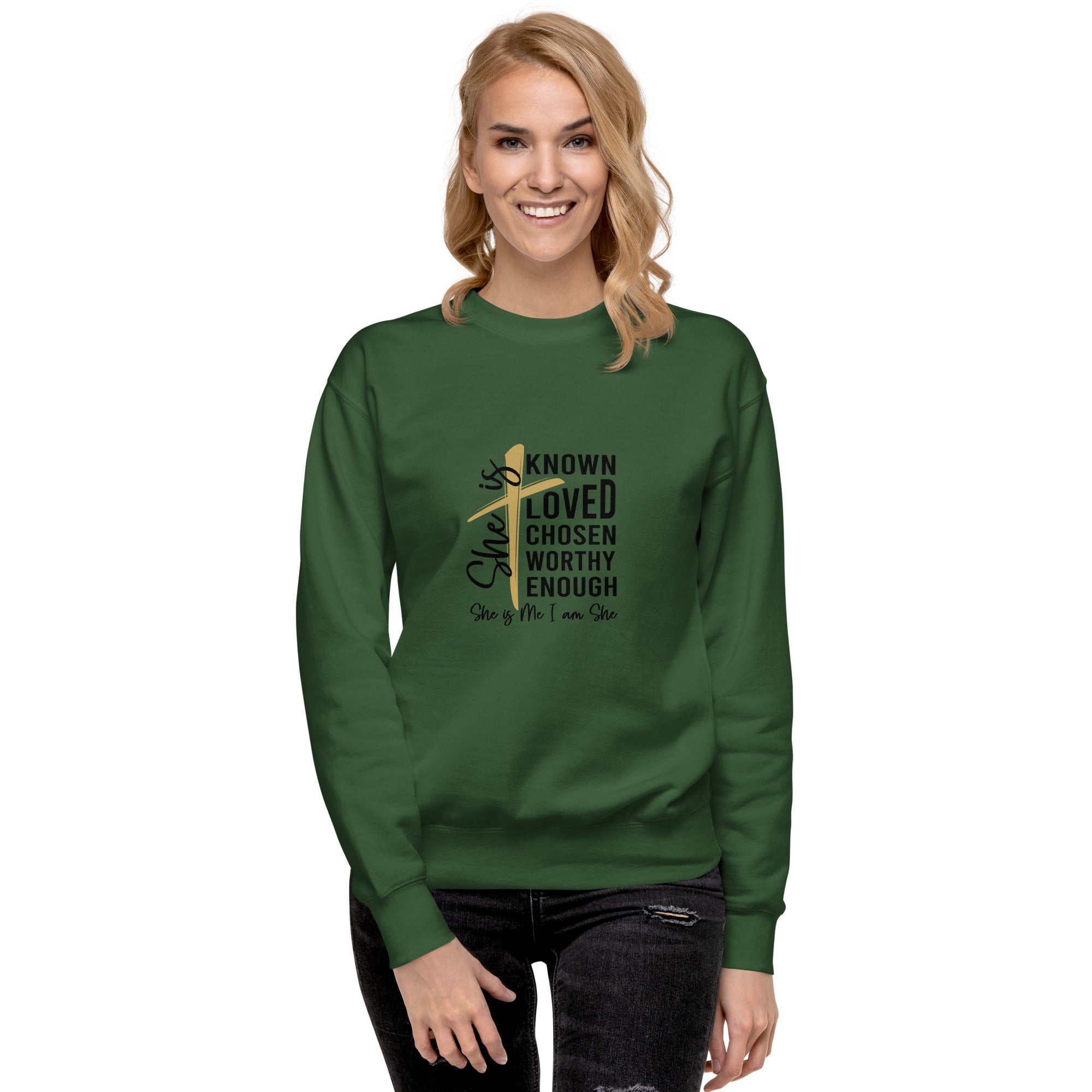 She Is Me and I am She Premium Sweatshirt-Phoenix Styles