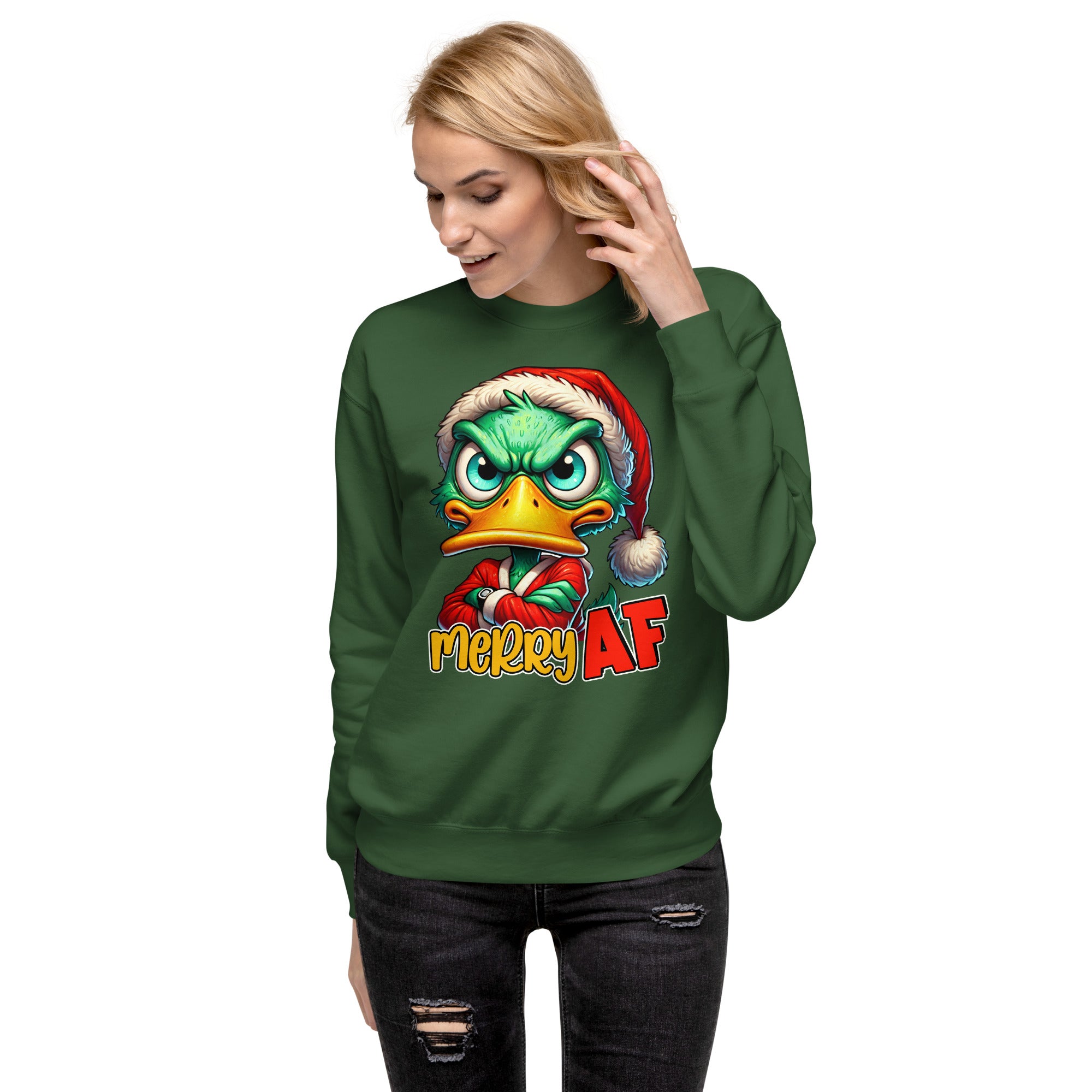 Merry AF Unisex Premium Sweatshirt-Phoenix Styles