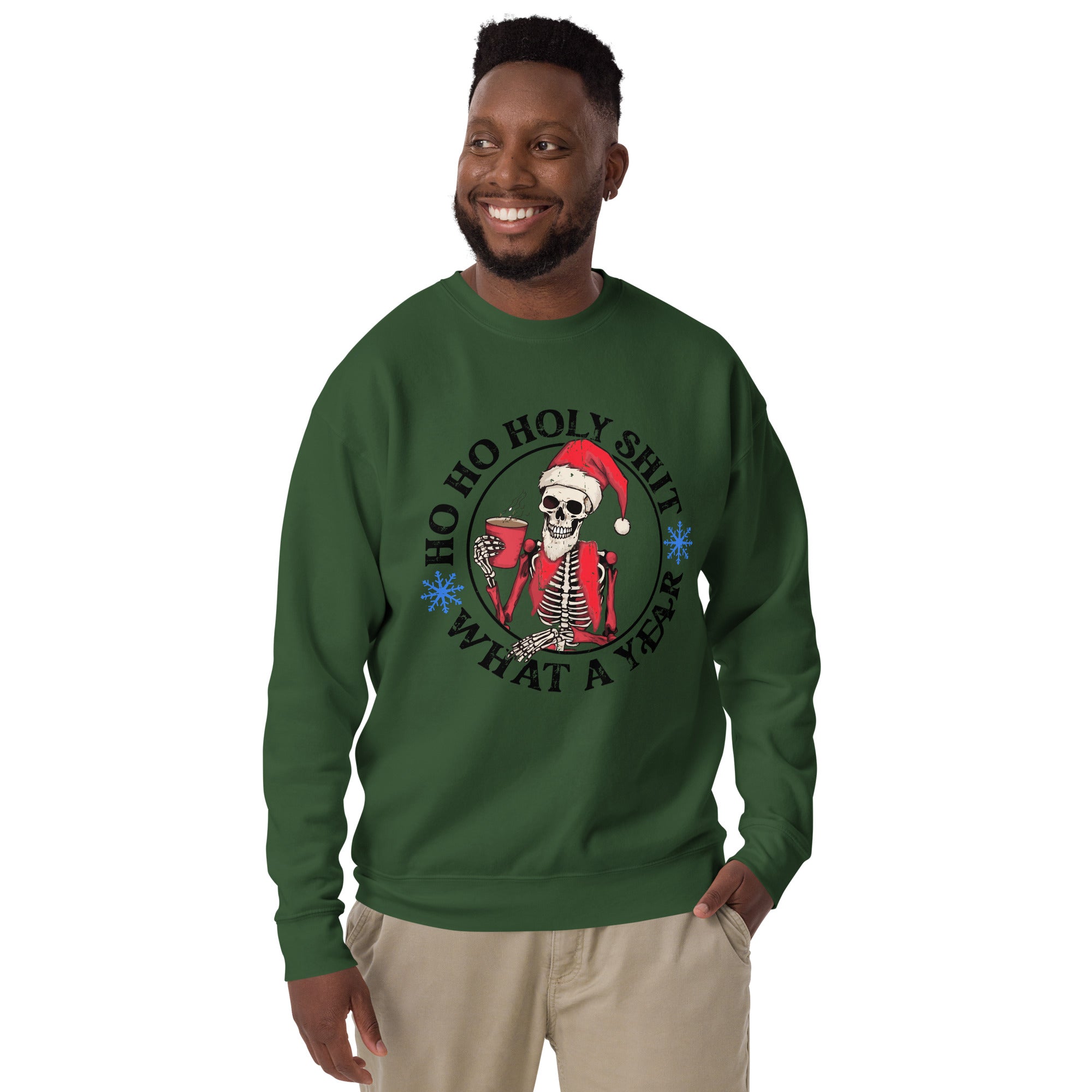 Ho Ho Holy Shit Premium Sweatshirt-Phoenix Styles