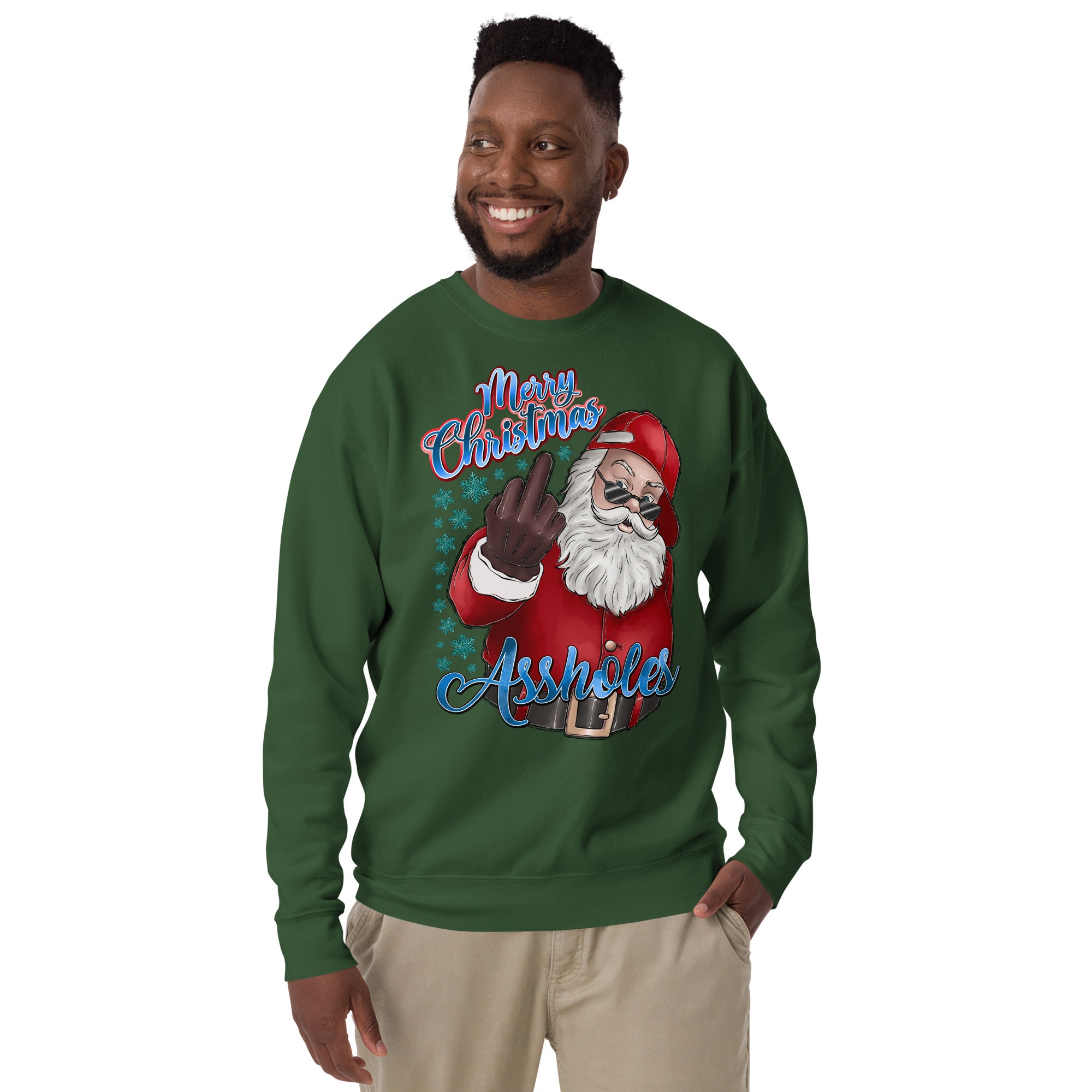 Merry Christmas Assholes Unisex Premium Sweatshirt-Phoenix Styles