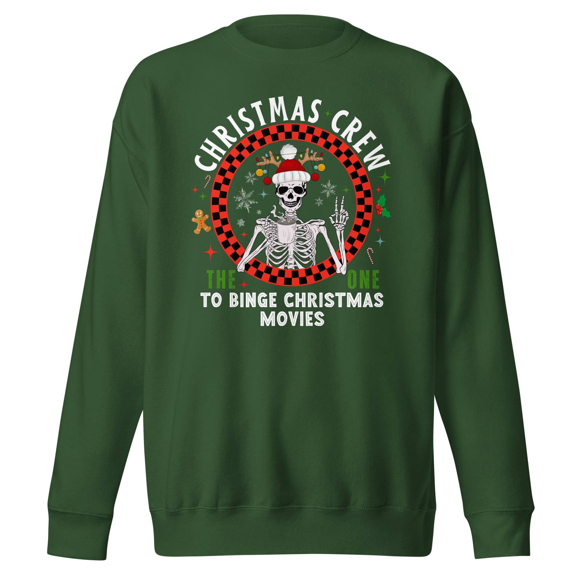 The One To Binge Christmas Movies Premium Sweatshirt-Phoenix Styles