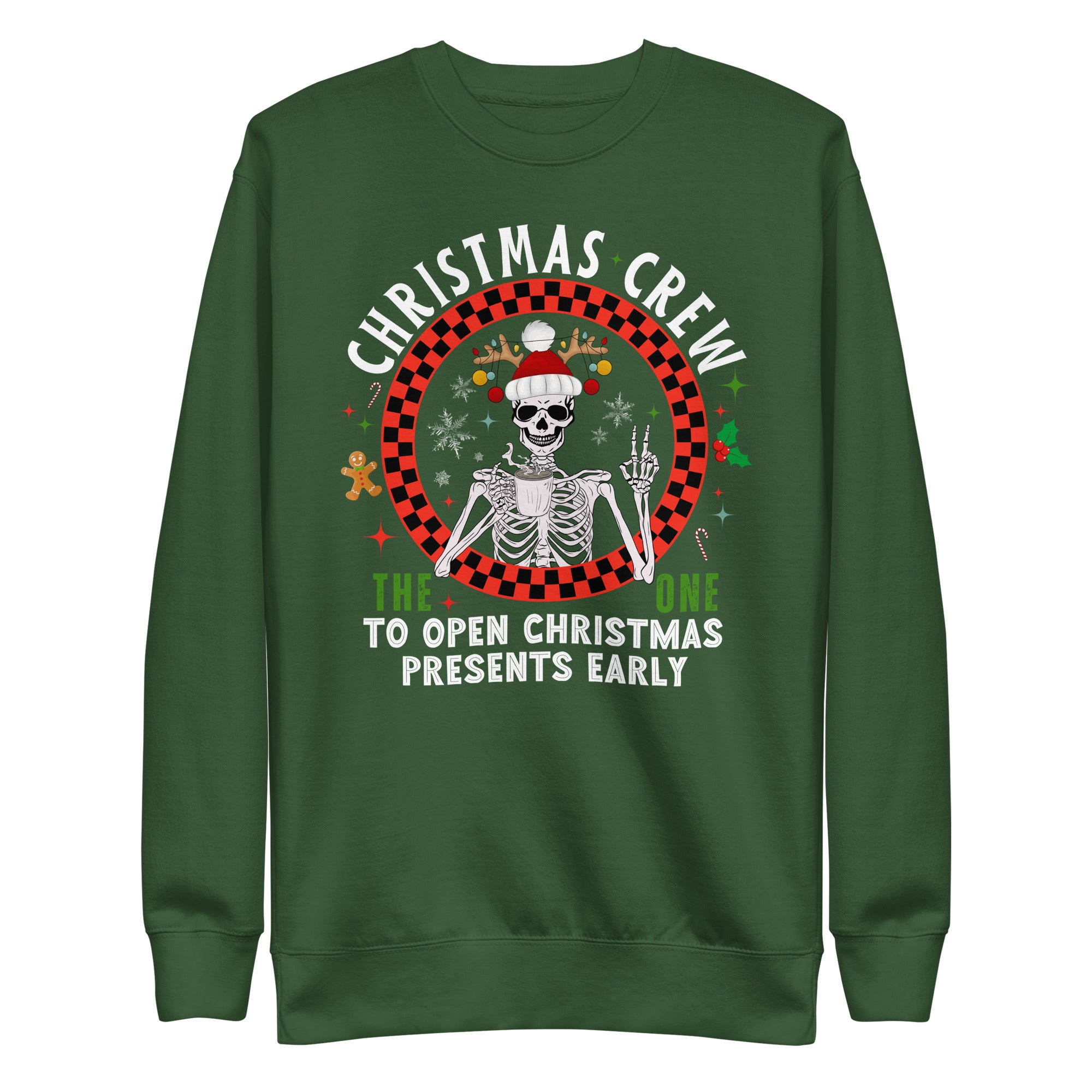 Christmas Crew- The One To Open Christmas Presents Early Premium Sweatshirt-Phoenix Styles