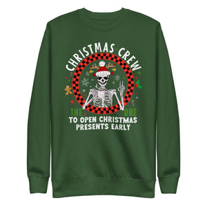 Christmas Crew- The One To Open Christmas Presents Early Premium Sweatshirt-Phoenix Styles