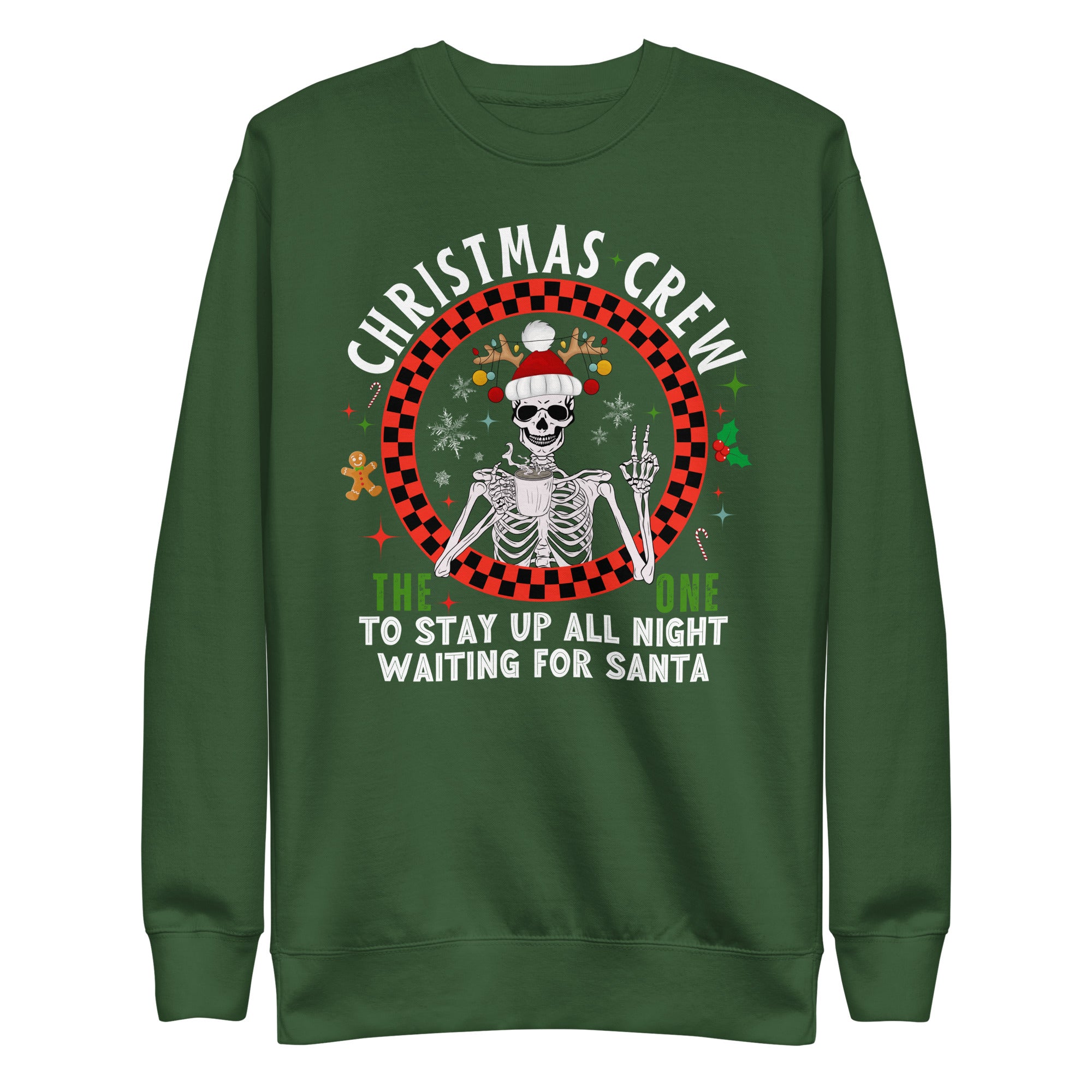 Christmas Crew-To Stay Up All Night Waiting For Santa Premium Sweatshirt-Phoenix Styles