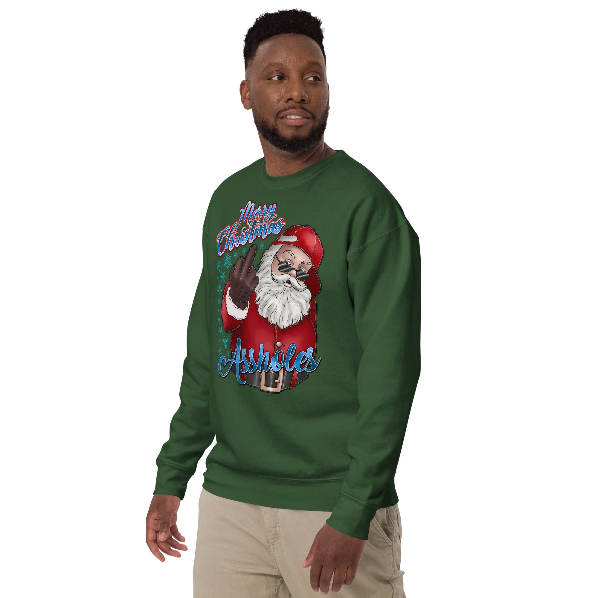 Merry Christmas Assholes Unisex Premium Sweatshirt-Phoenix Styles