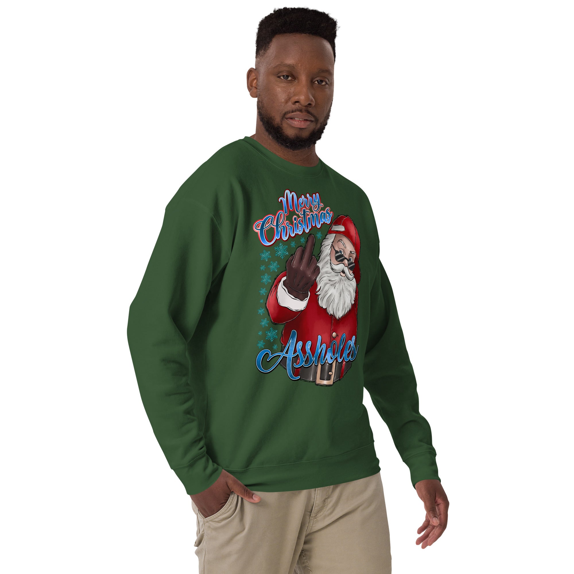 Merry Christmas Assholes Unisex Premium Sweatshirt-Phoenix Styles