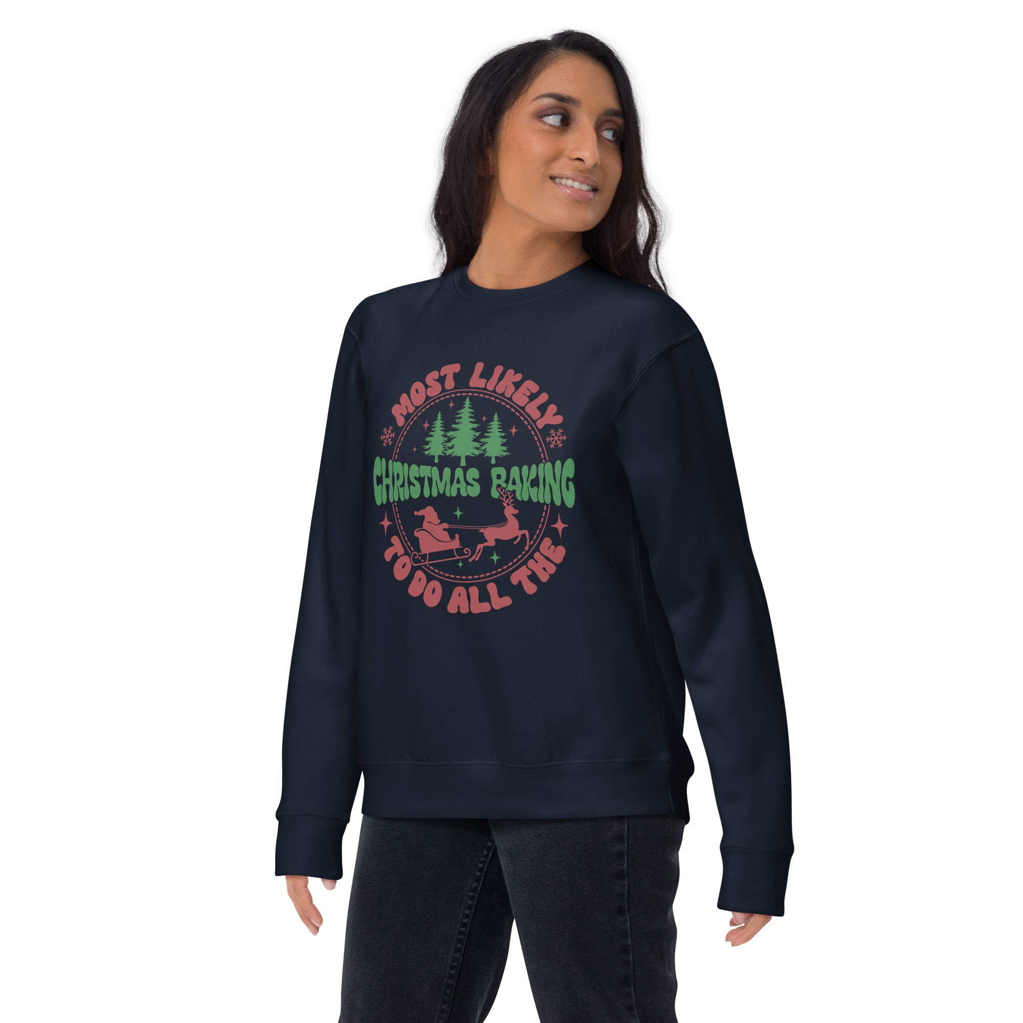 Most Likely To Do All The Christmas Baking Unisex Premium Sweatshirt-Phoenix Styles