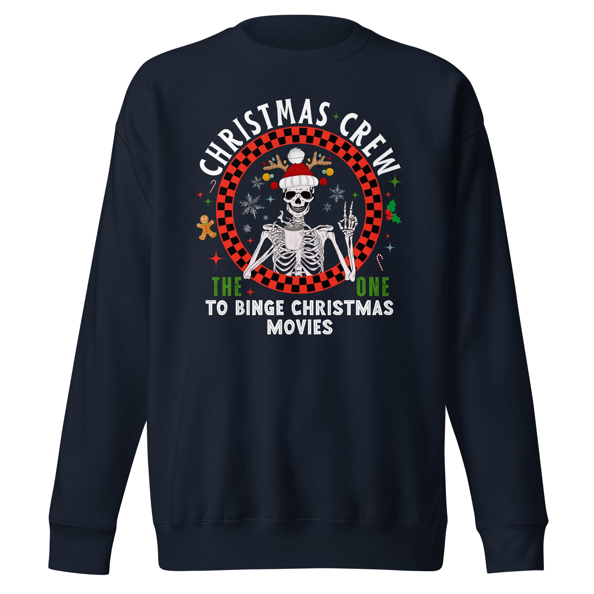 The One To Binge Christmas Movies Premium Sweatshirt-Phoenix Styles