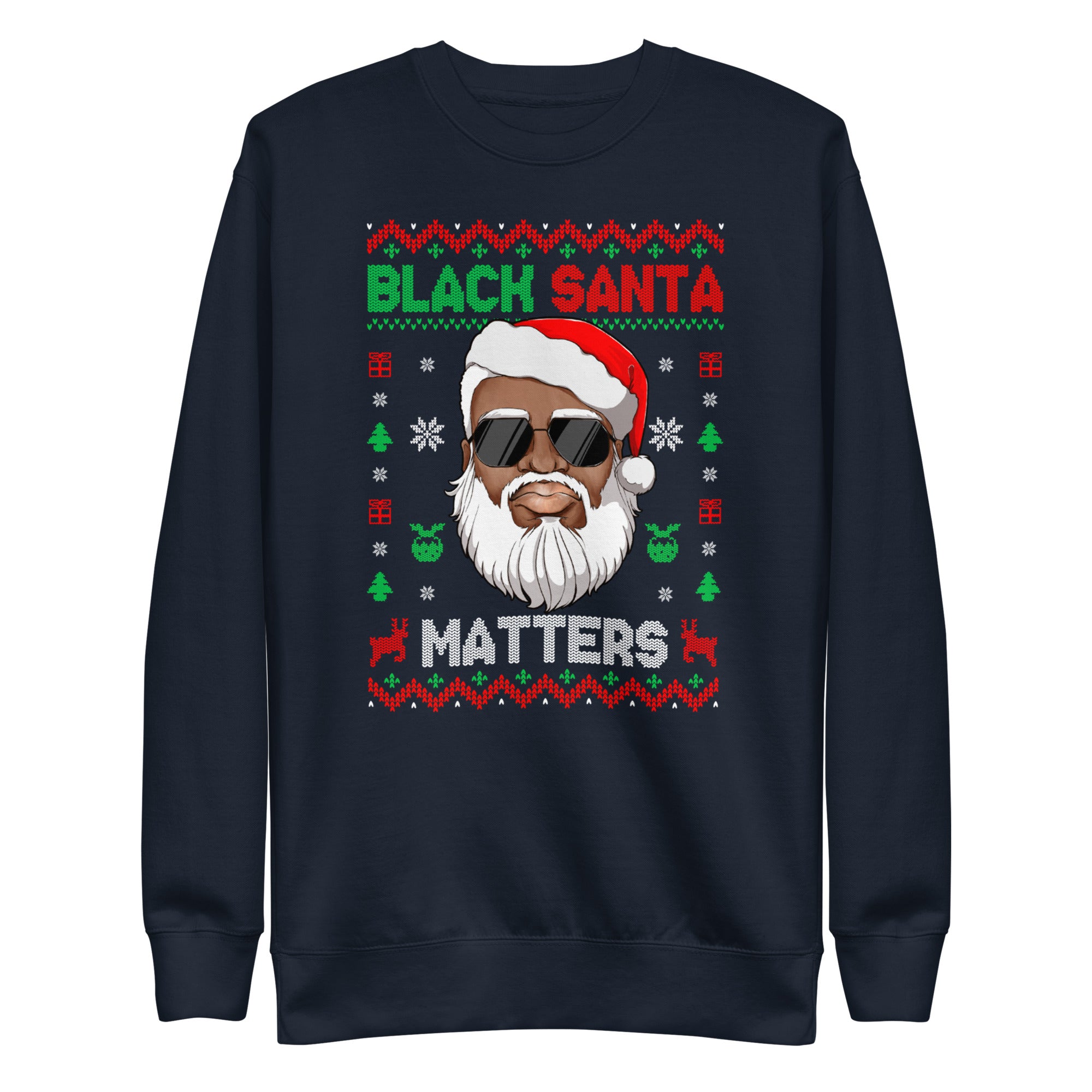 Black Santa Matters Unisex Premium Sweatshirt-Phoenix Styles