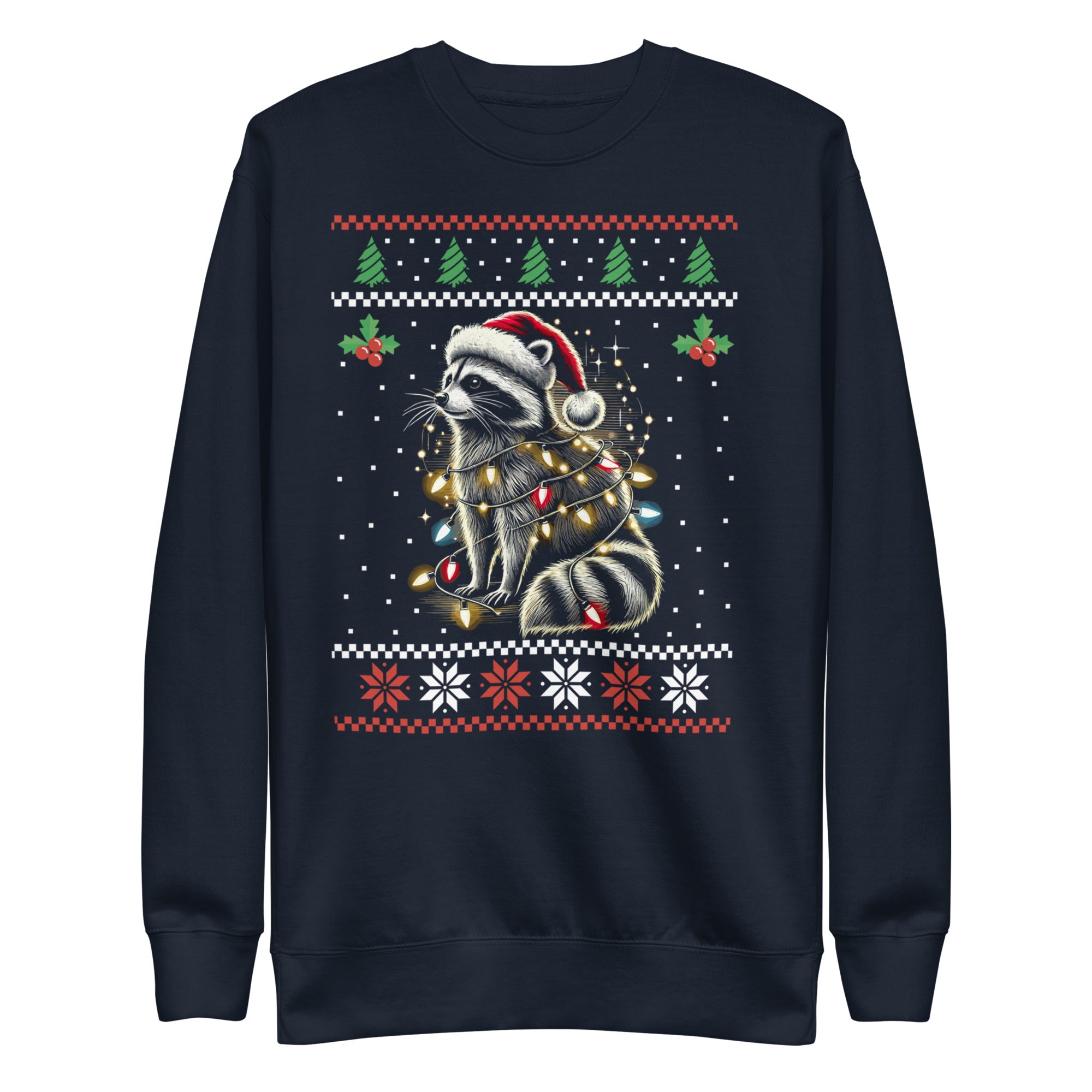 Raccoon Christmas Unisex Premium Sweatshirt-Phoenix Styles