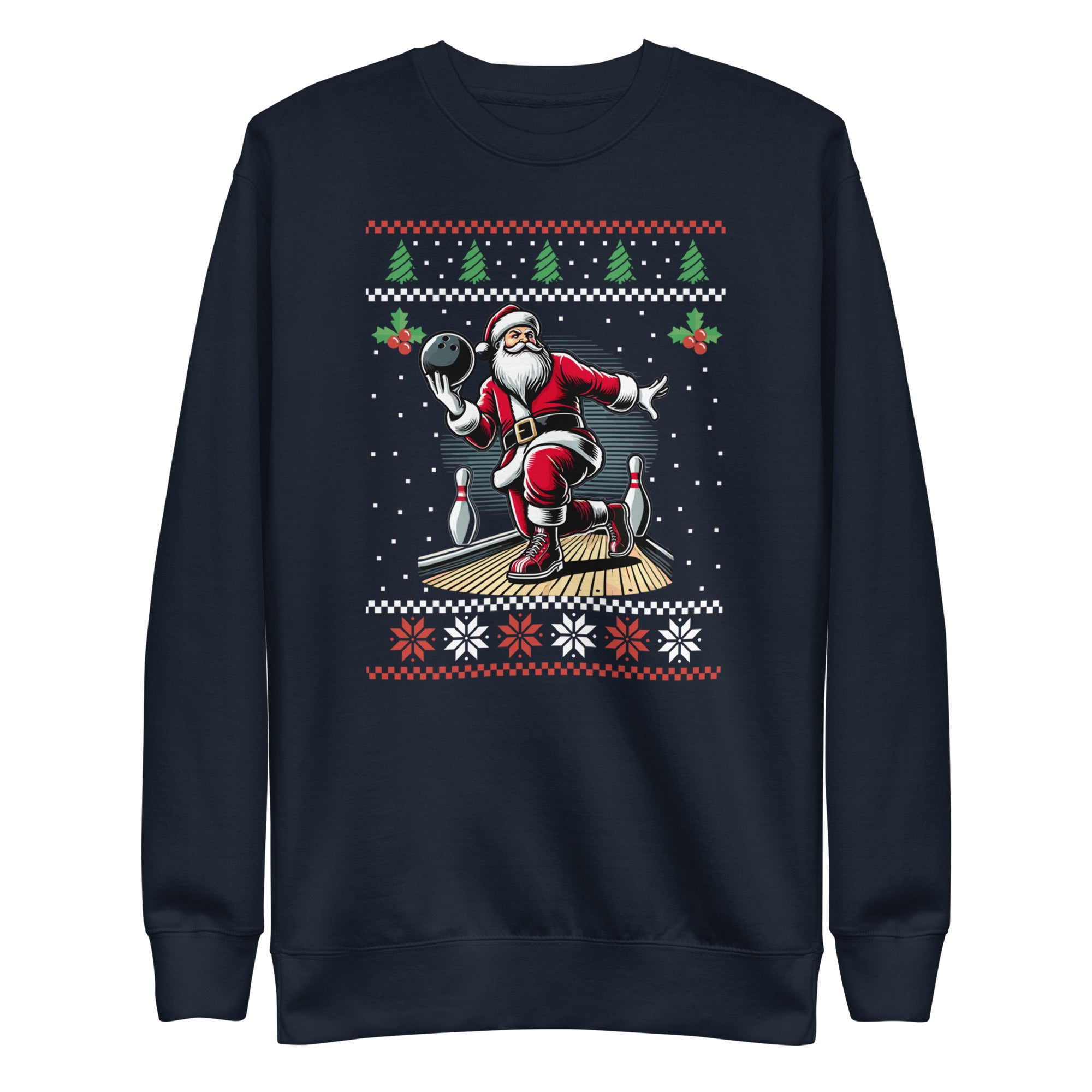 Bowling Santa Premium Sweatshirt-Phoenix Styles