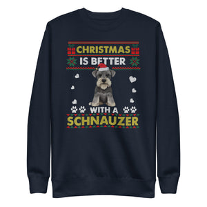 Christmas Is Better With Schnauzer Premium Sweatshirt-Phoenix Styles