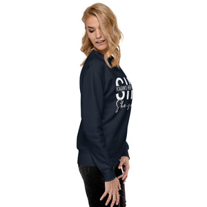 She Knowns Her Worth White Print Unisex Premium Sweatshirt-Phoenix Styles