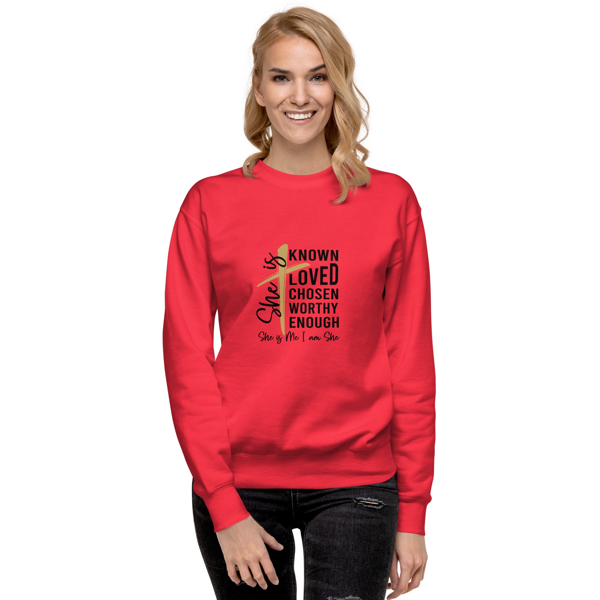 She Is Me and I am She Premium Sweatshirt-Phoenix Styles