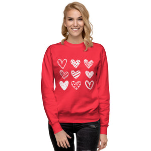 Hearts Premium Sweatshirt-Phoenix Styles