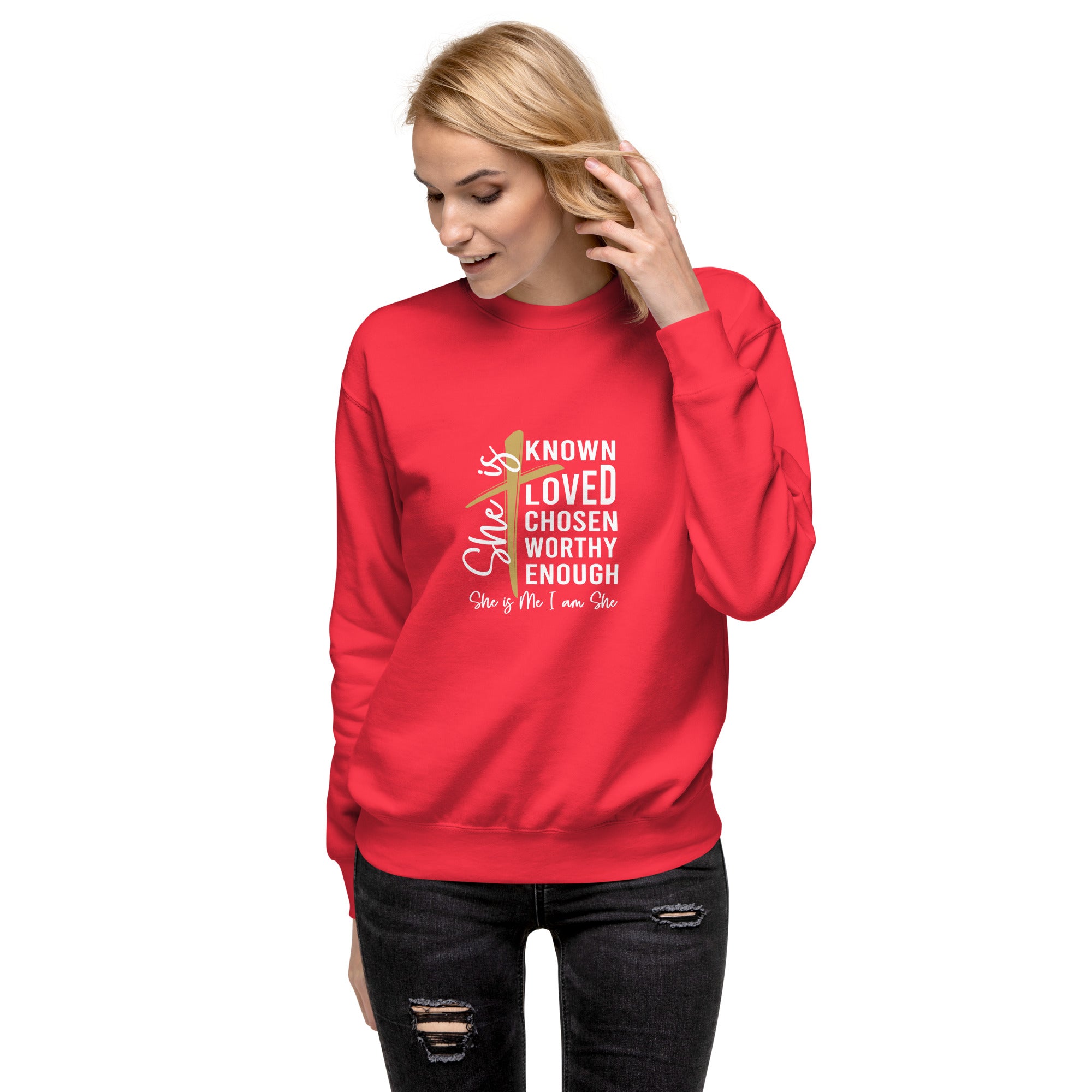 She Is Me and I Am She Premium Sweatshirt-Phoenix Styles