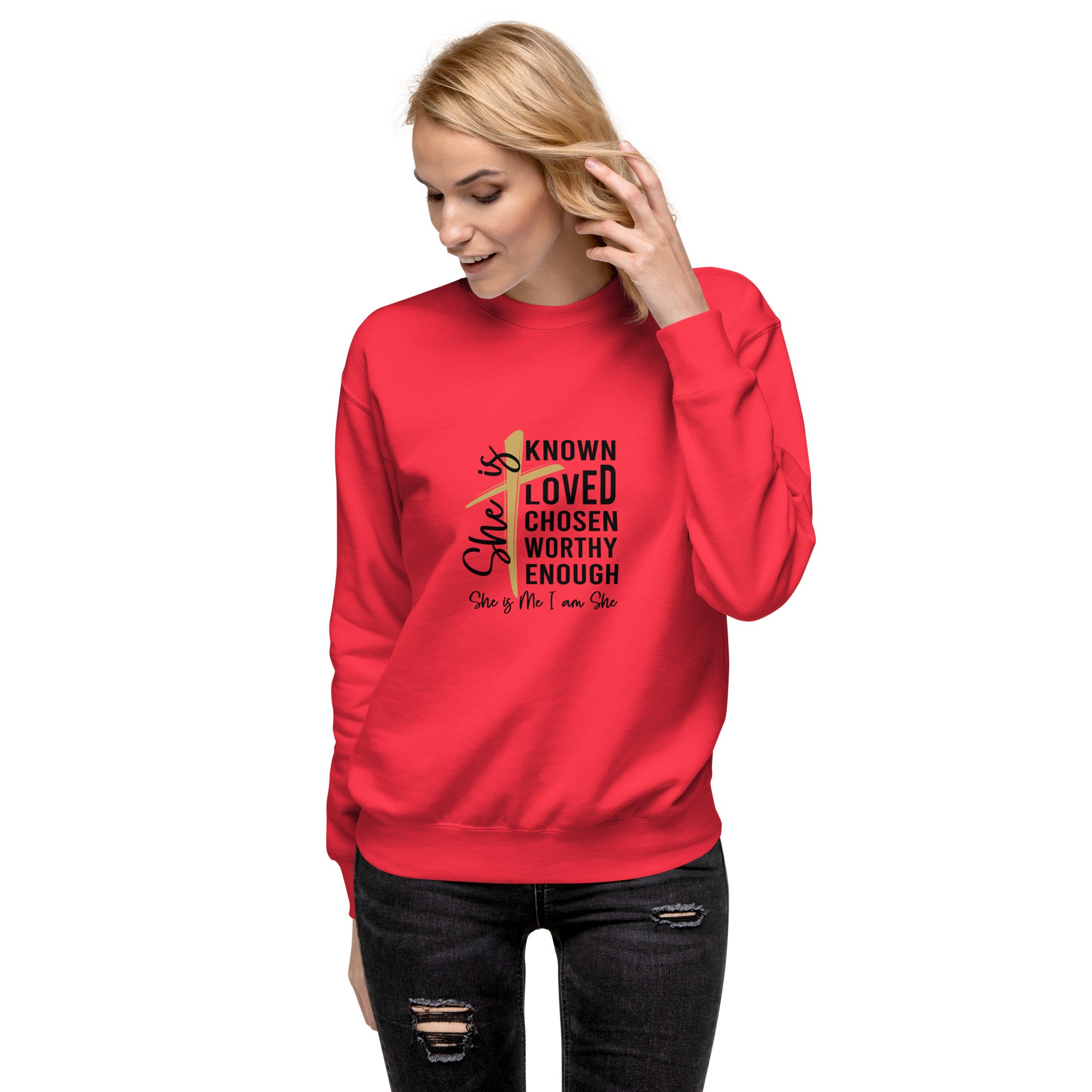 She Is Me and I am She Premium Sweatshirt-Phoenix Styles