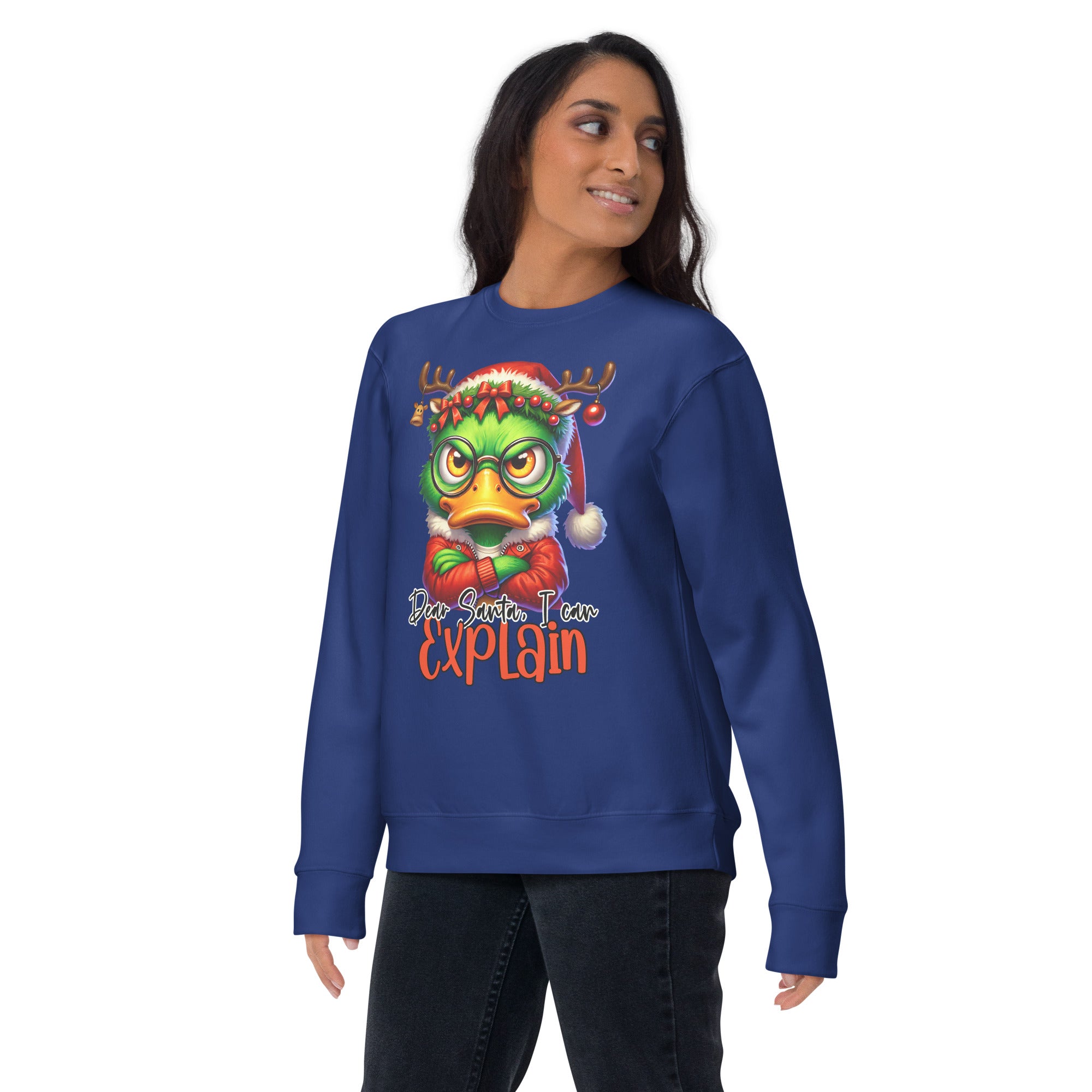 Dear Santa I Can Explain Premium Sweatshirt-Phoenix Styles