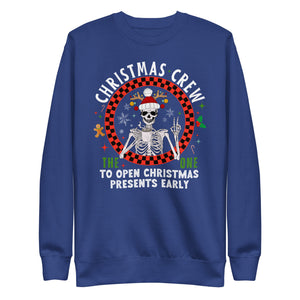 Christmas Crew- The One To Open Christmas Presents Early Premium Sweatshirt-Phoenix Styles