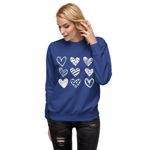 Hearts Premium Sweatshirt-Phoenix Styles