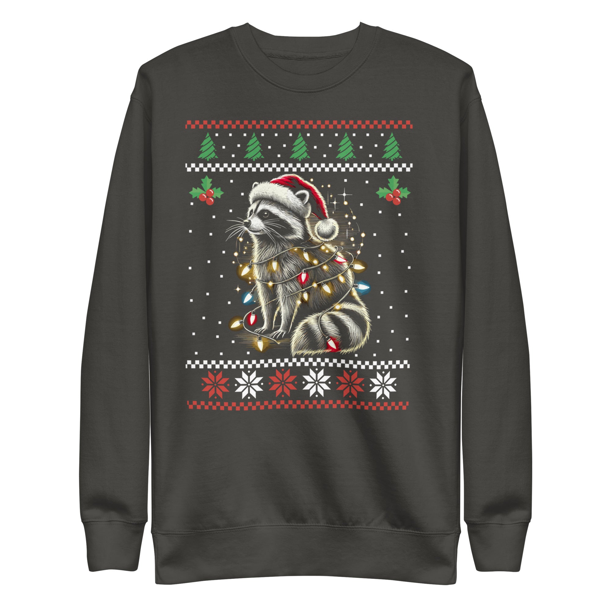 Raccoon Christmas Unisex Premium Sweatshirt-Phoenix Styles