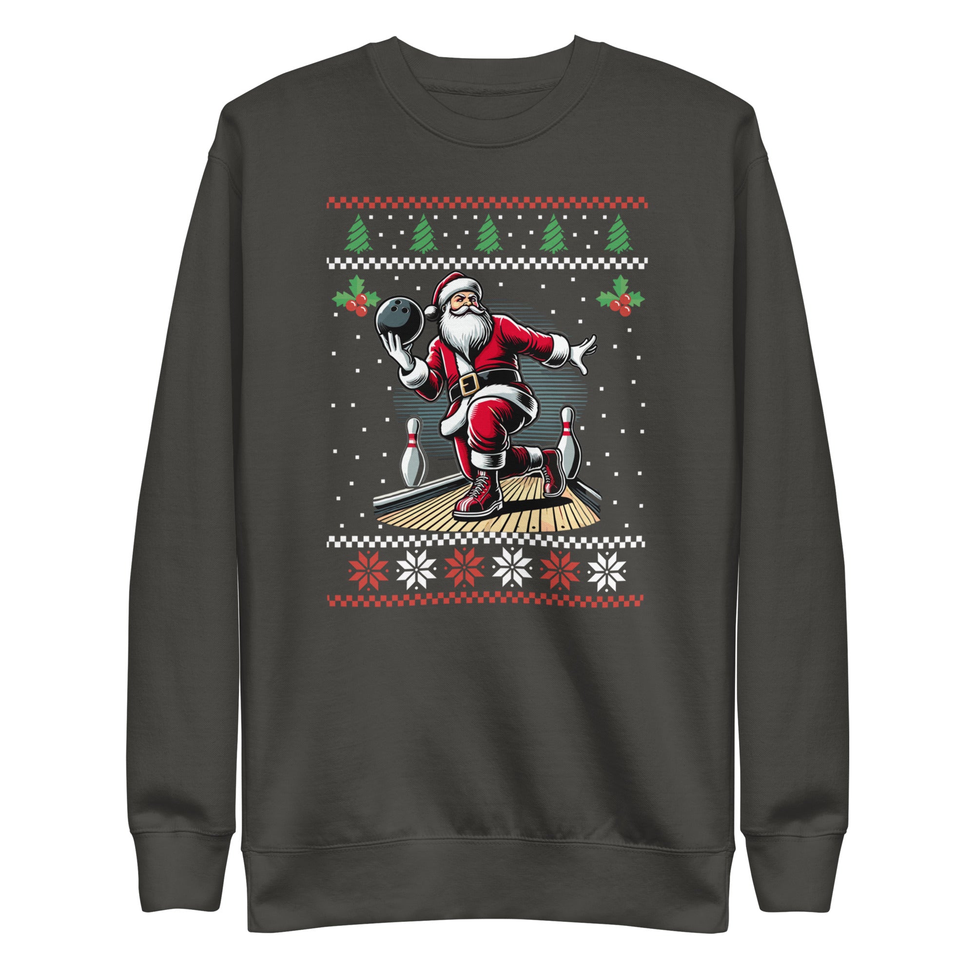 Bowling Santa Premium Sweatshirt-Phoenix Styles