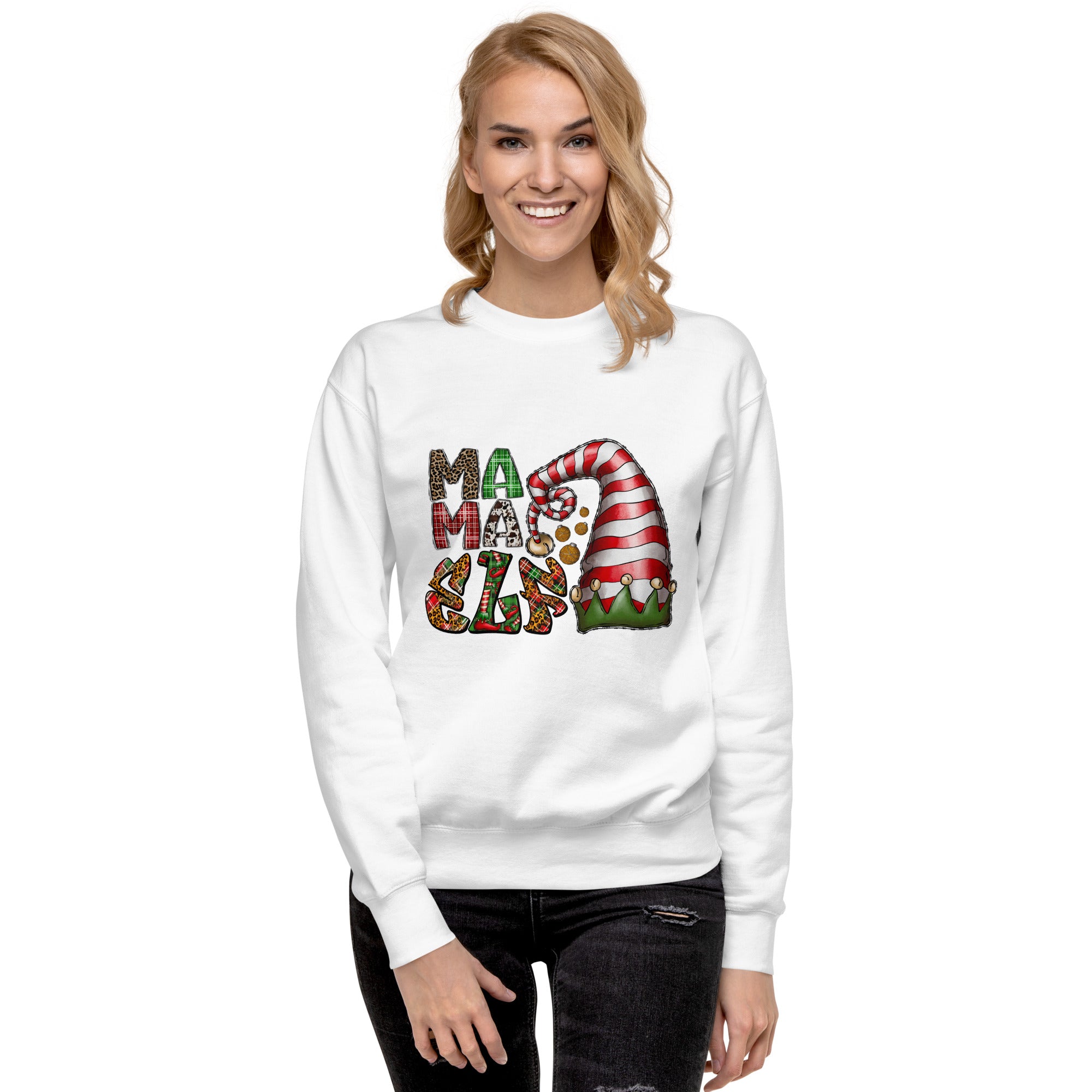 Mama Elf Premium Sweatshirt-Phoenix Styles