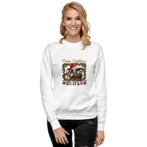 Merry Christmas Heifer Unisex Premium Sweatshirt-Phoenix Styles