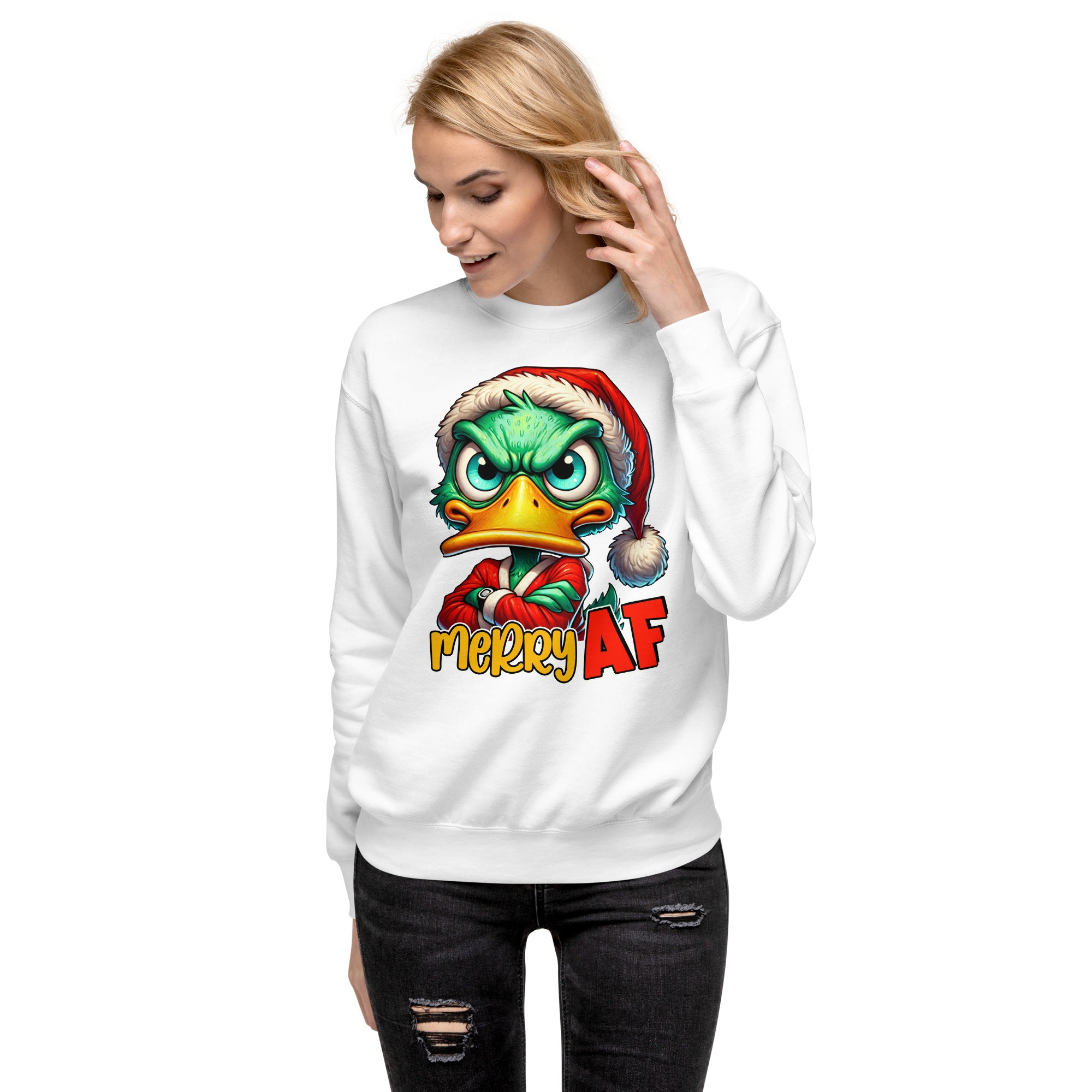 Merry AF Unisex Premium Sweatshirt-Phoenix Styles