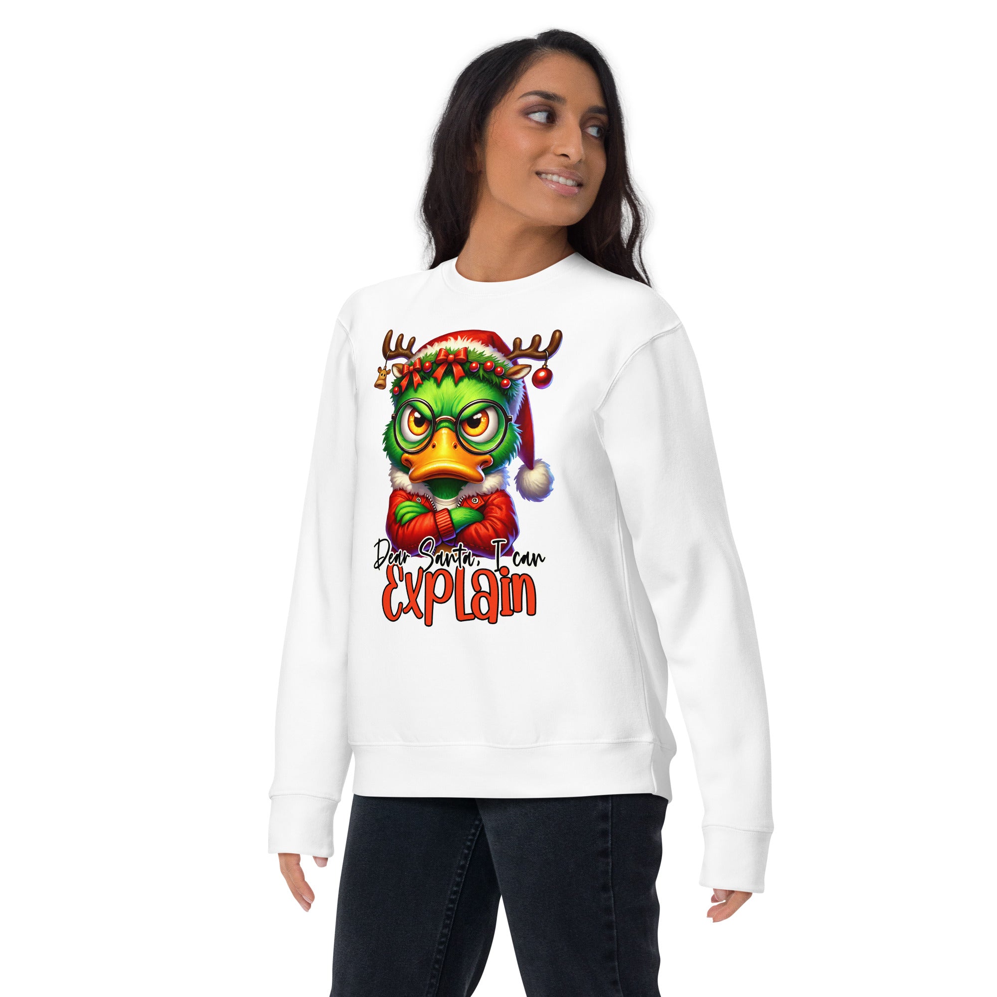 Dear Santa I Can Explain Premium Sweatshirt-Phoenix Styles