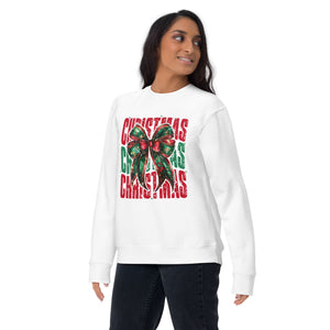 Holiday Coquette Bow Unisex Premium Sweatshirt-Phoenix Styles