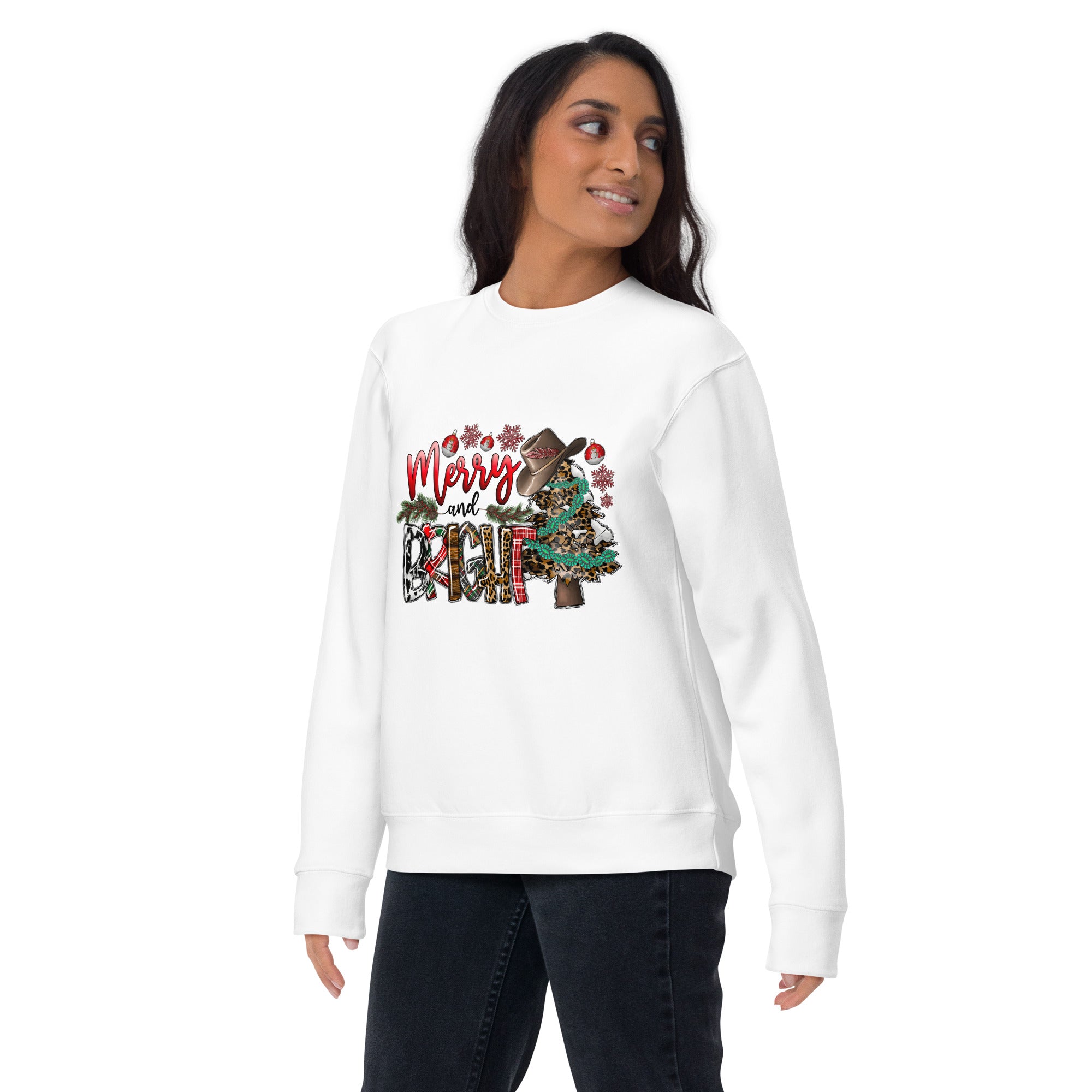 Merry and Bright Premium Sweatshirt-Phoenix Styles