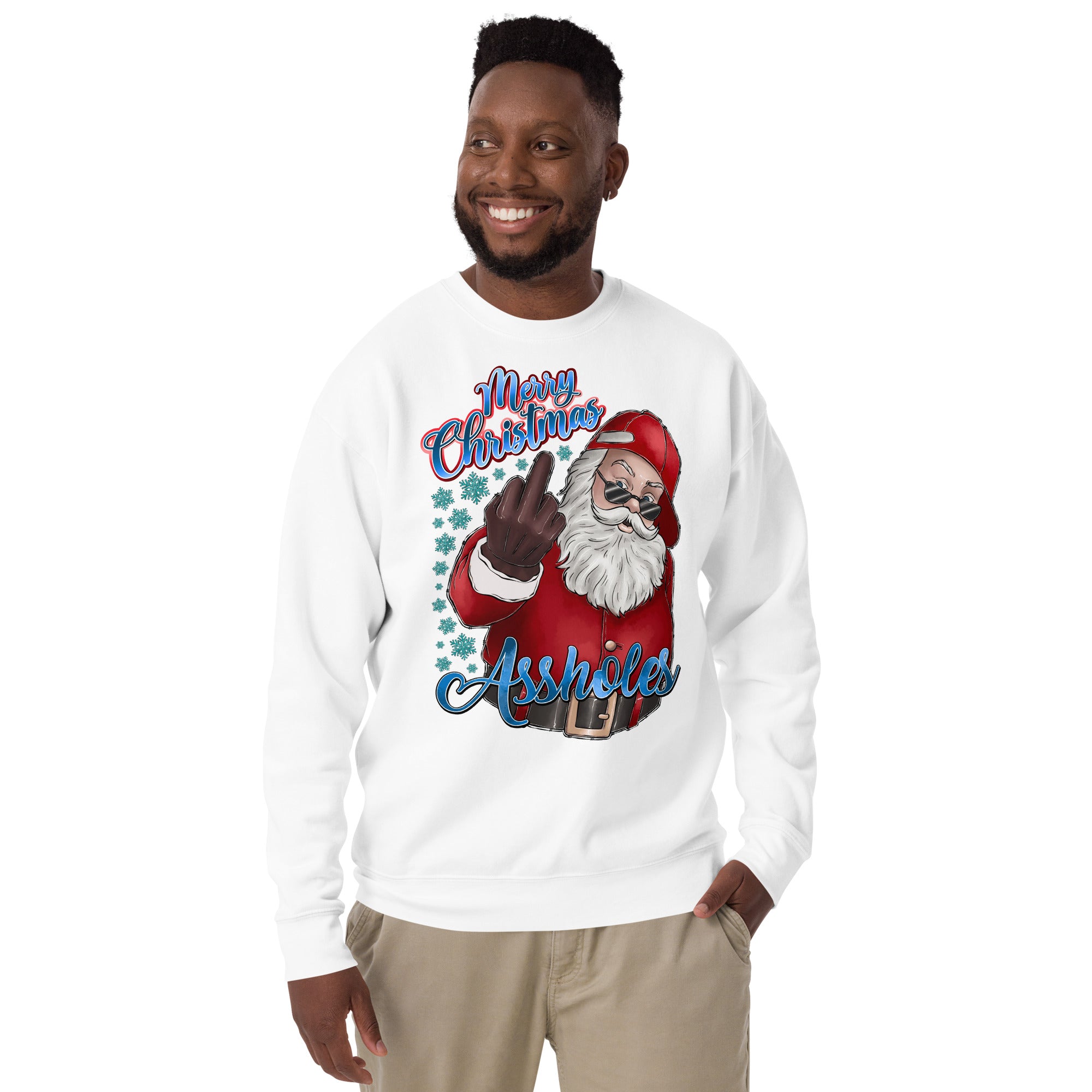 Merry Christmas Assholes Unisex Premium Sweatshirt-Phoenix Styles