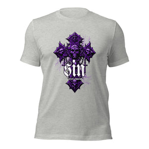 Purple-Skull-Sin t-shirt-Phoenix Styles