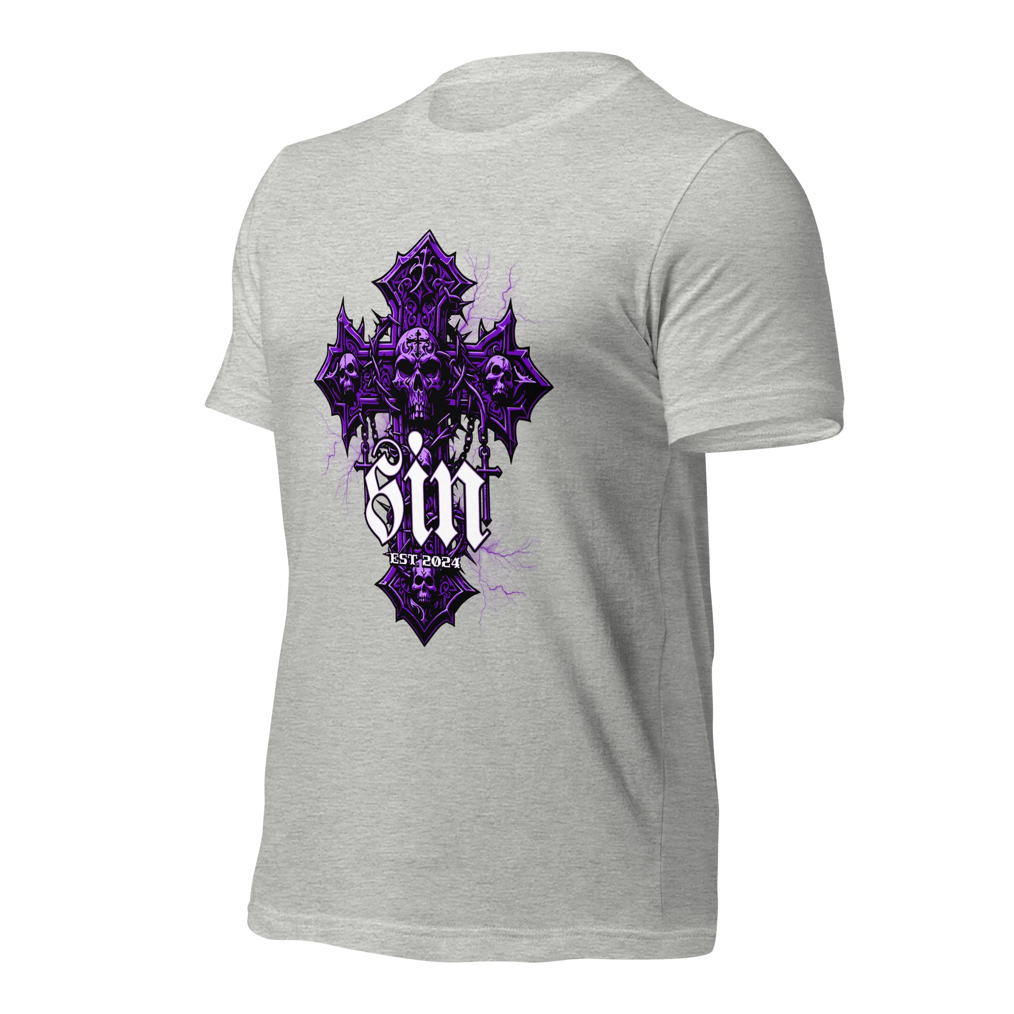 Purple-Skull-Sin t-shirt-Phoenix Styles