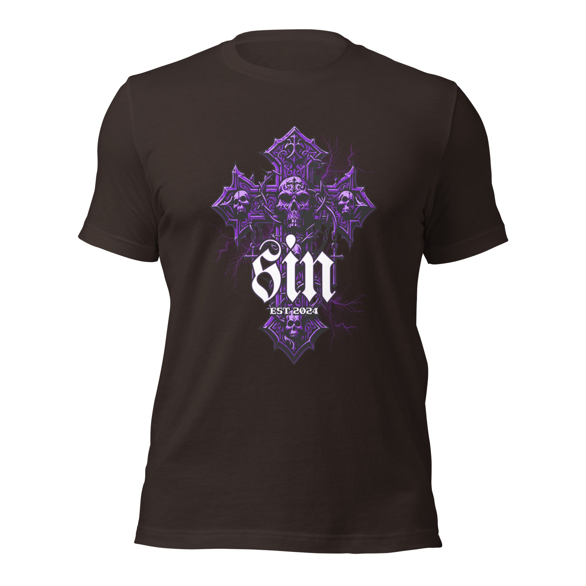 Purple-Skull-Sin t-shirt-Phoenix Styles