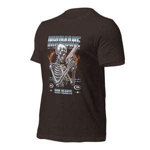 Iron-bone-skeleton-holding-a-weapon t-shirt-Phoenix Styles