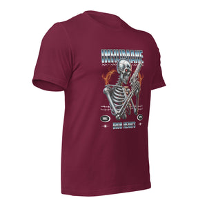 Iron-bone-skeleton-holding-a-weapon t-shirt-Phoenix Styles