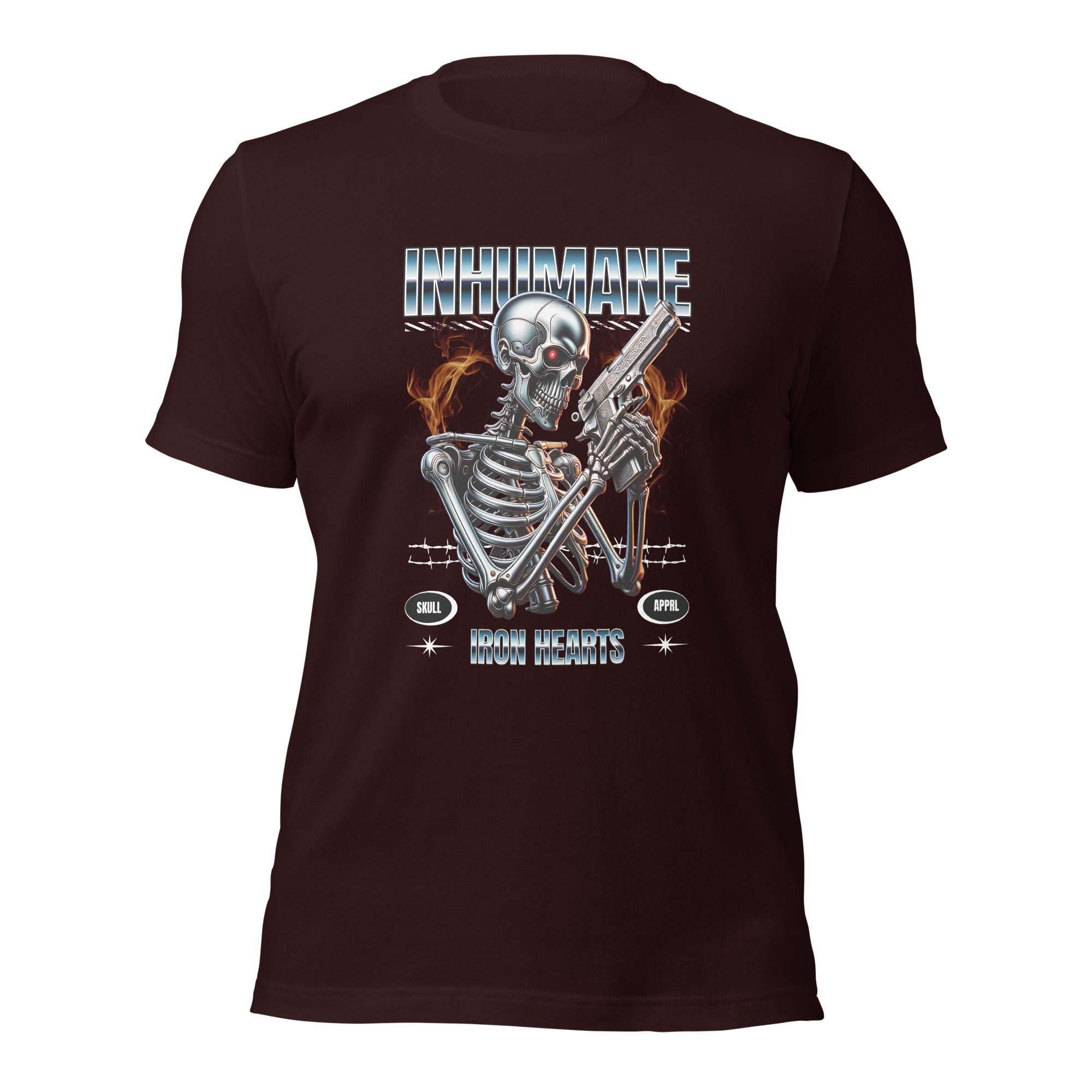 Iron-bone-skeleton-holding-a-weapon t-shirt-Phoenix Styles