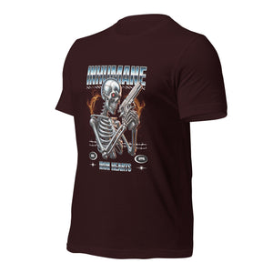 Iron-bone-skeleton-holding-a-weapon t-shirt-Phoenix Styles