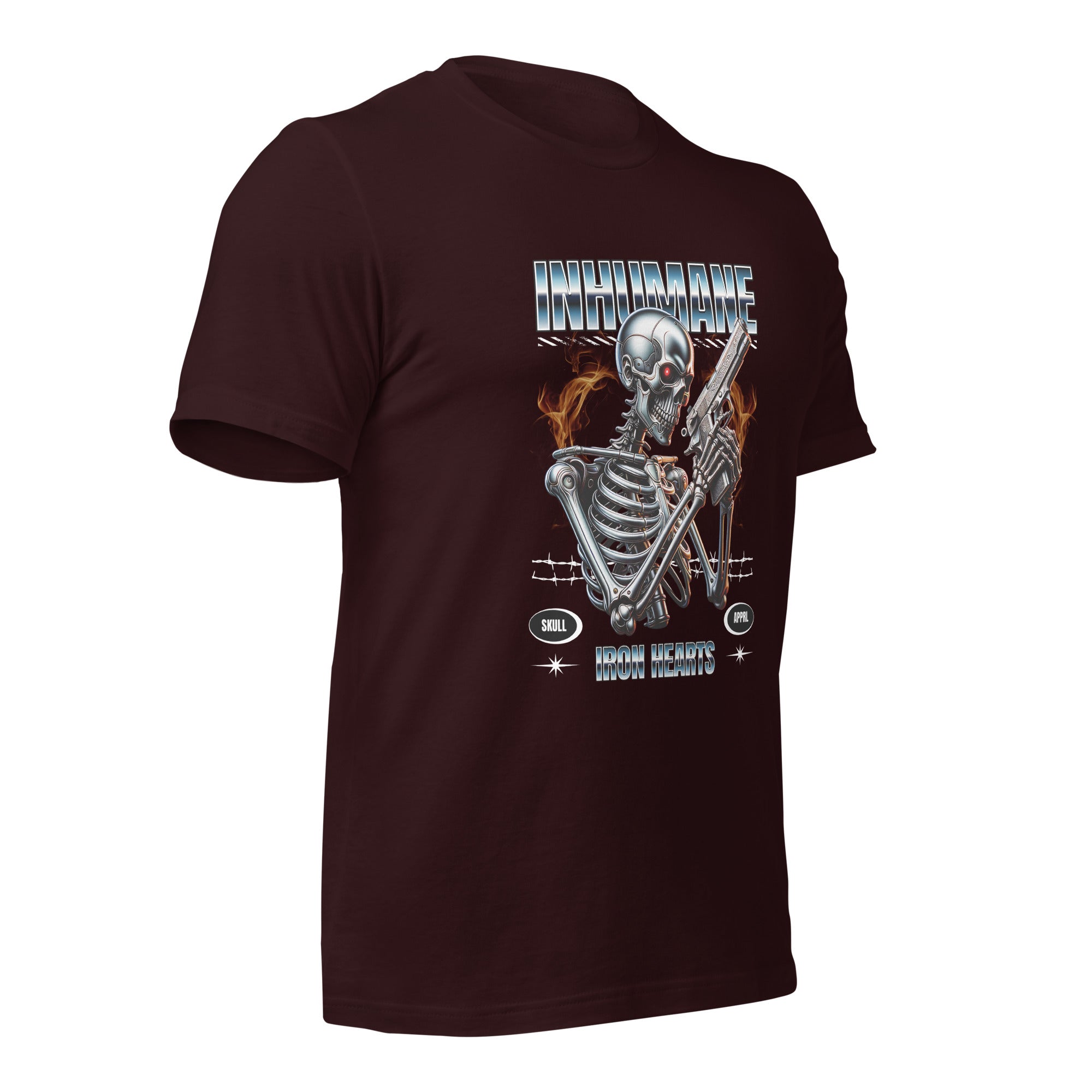 Iron-bone-skeleton-holding-a-weapon t-shirt-Phoenix Styles